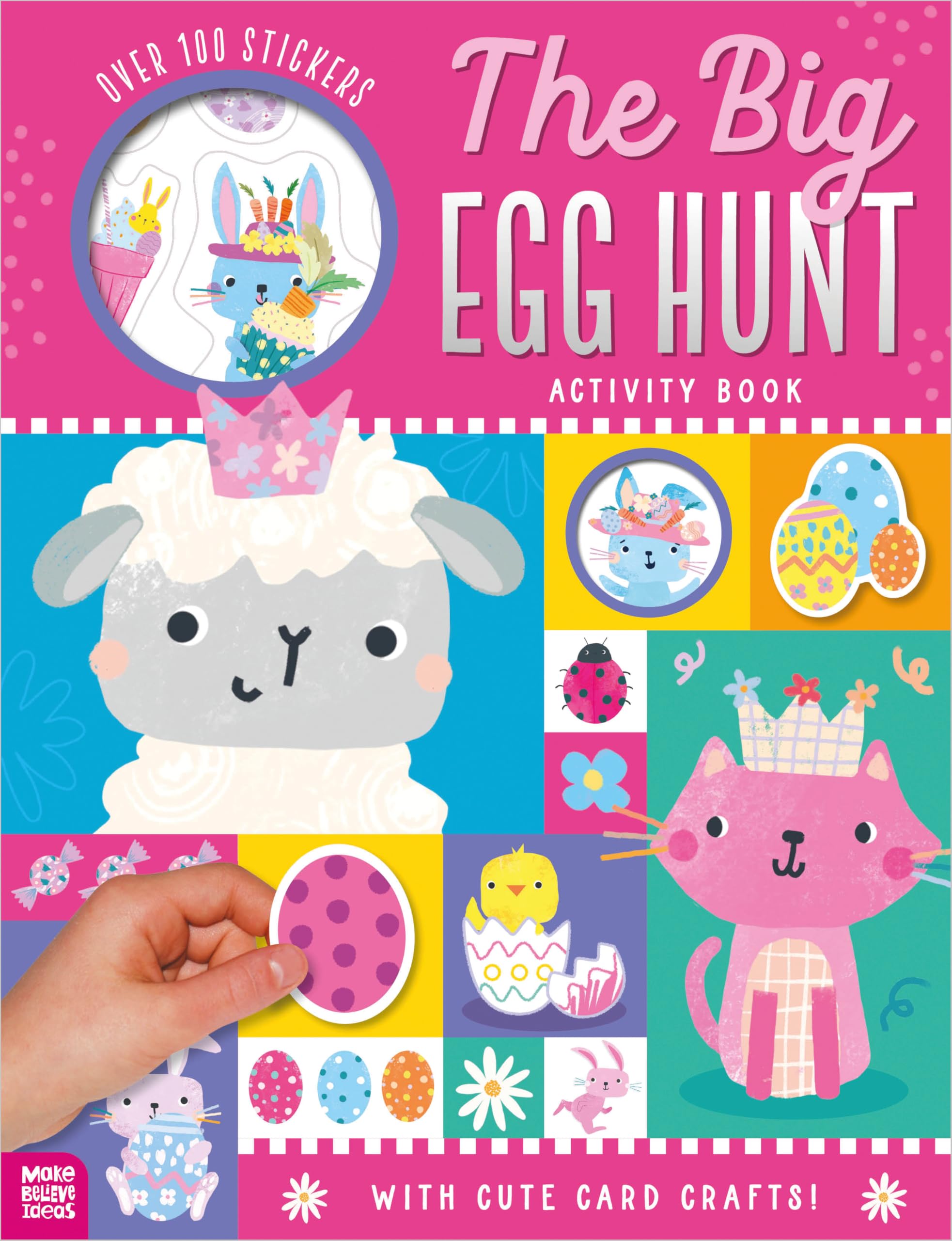 Front cover of the book 'The Big Egg Hunt Activity Book' by Amber Oliver.