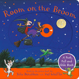 Front cover of the book 'Macmillan Childrens Books Room on the Broom A Push, Pull and Slide Book The perfect Halloween gift for toddlers.' by Julia Donaldson, Axel Scheffler.