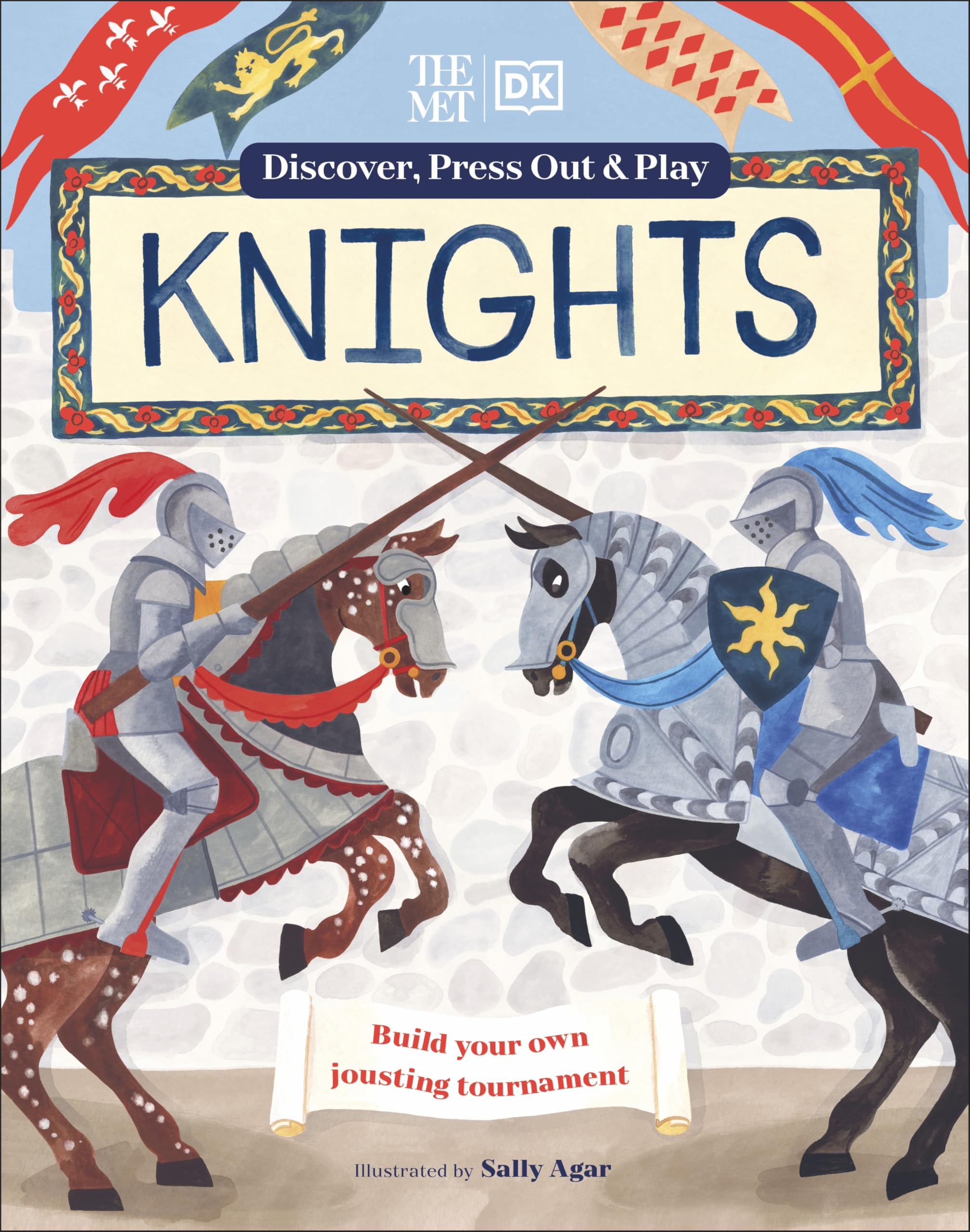 Front cover of the book 'The Met Knights Discover, Press Out & Play (DK The Met)' by Dk.