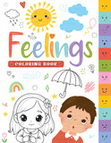 Front cover of the book 'Feelings Coloring Book: Social Emotional Learning Coloring Book for Kids I Identify, Express & Manage Feelings Through F' by Penguin.