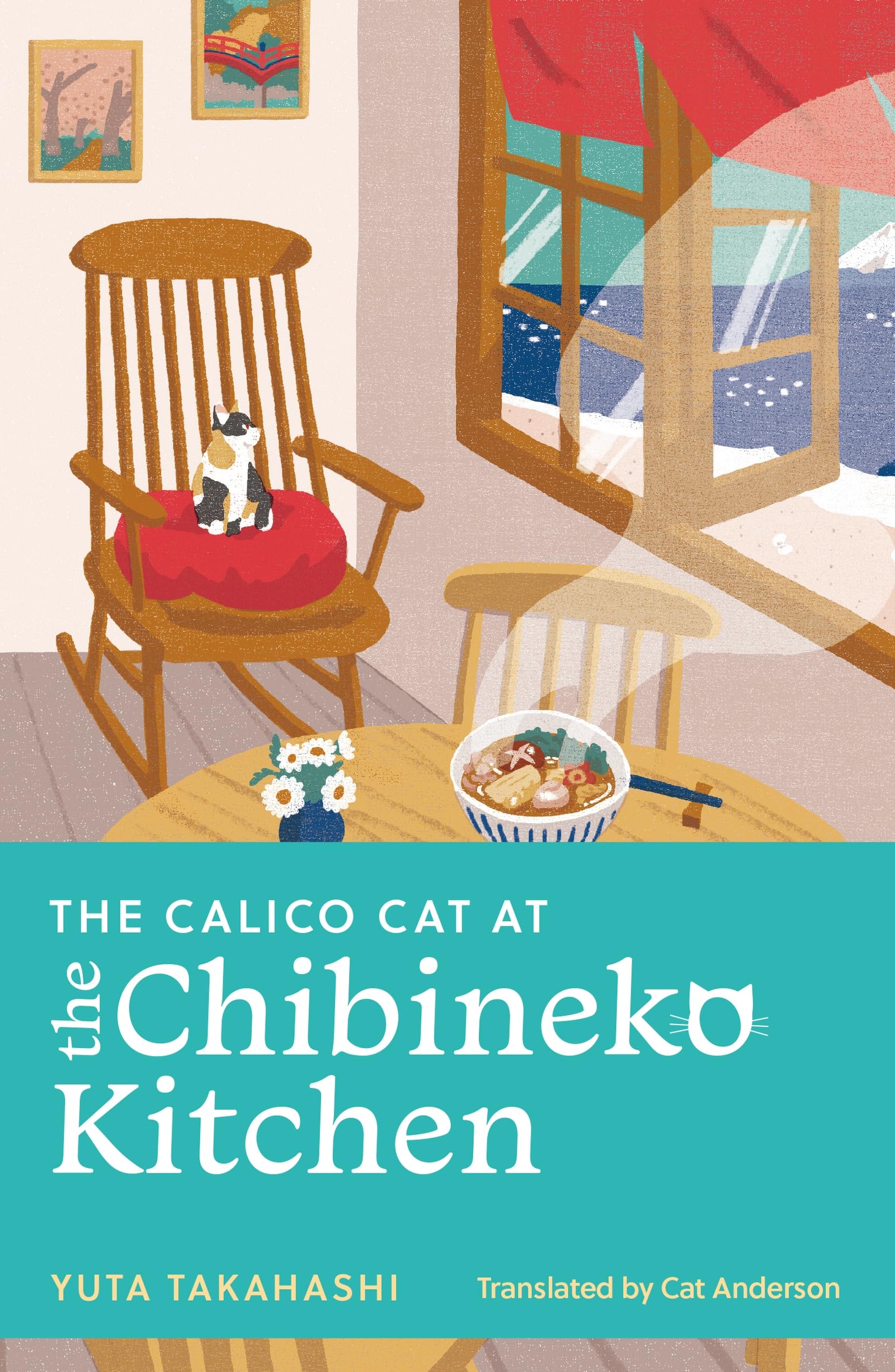 Front cover of the book 'The Calico Cat at the Chibineko Kitchen' by Yuta Takahashi.