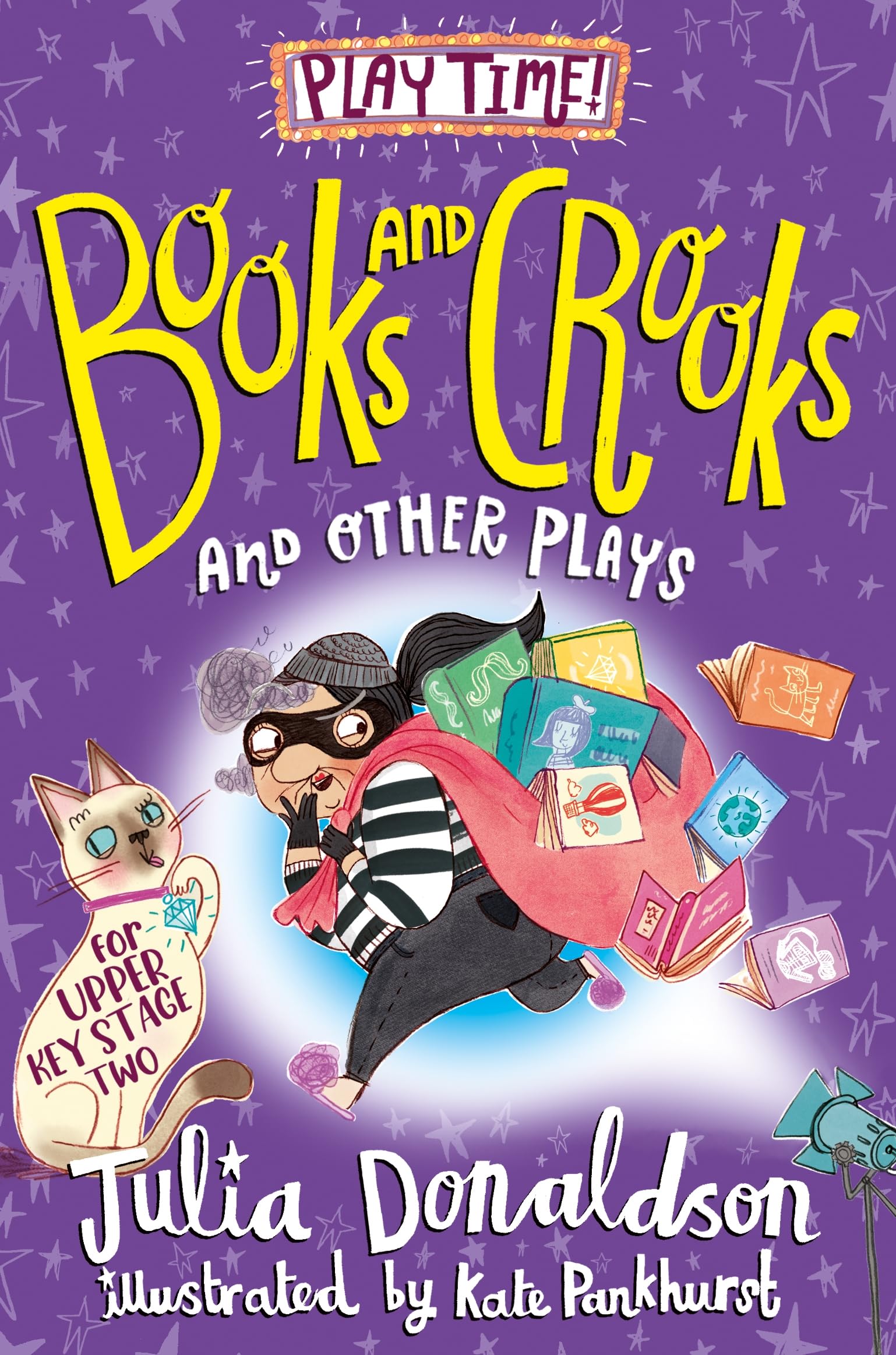 Front cover of the book 'Books and Crooks and Other Plays' by Julia Donaldson.