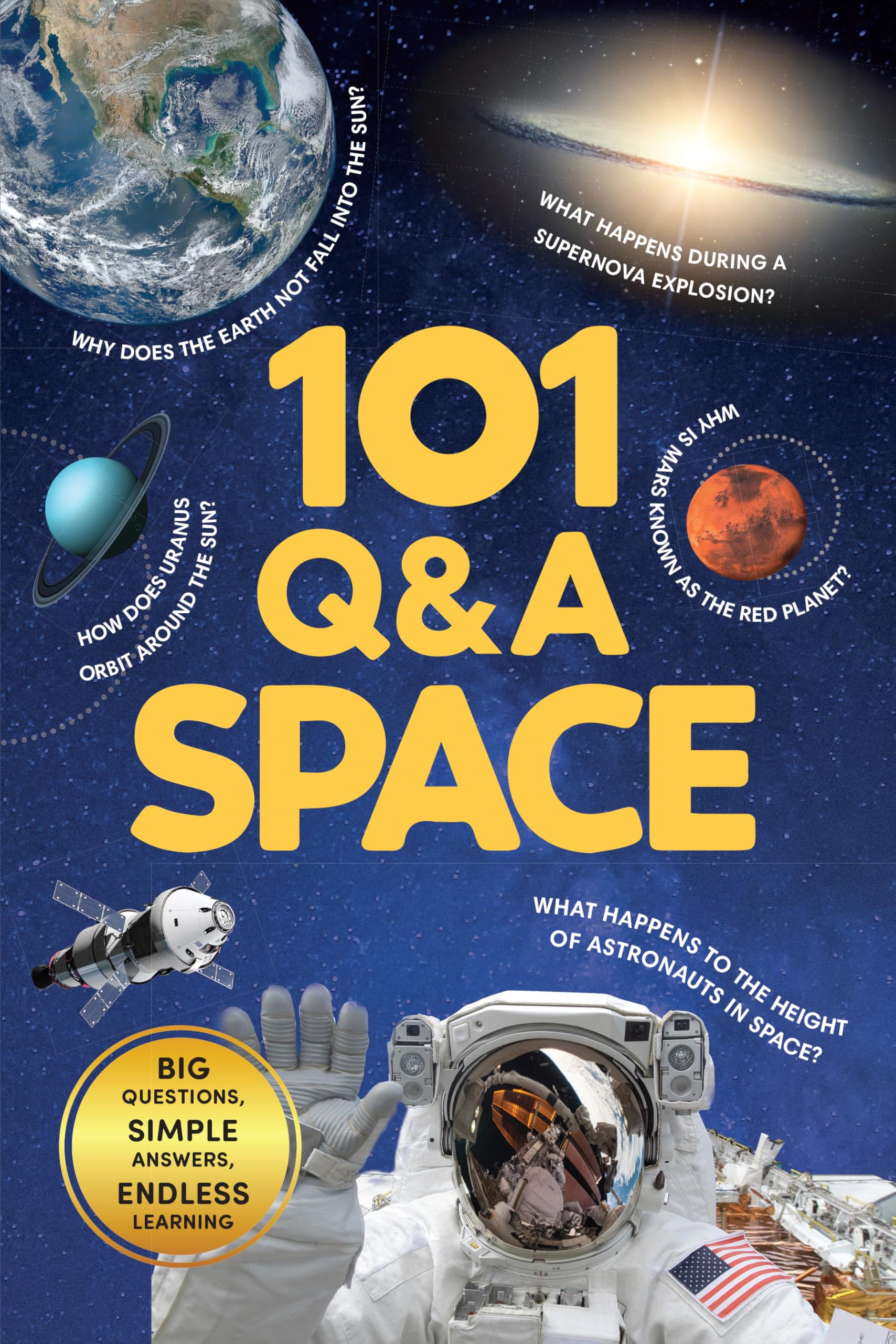 Front cover of the book '101 Q&A Series - Space: Encyclopedia for Kids I Amazing Questions and Answers I Knowledge Book about Space, Universe, Pl' by Penguin.