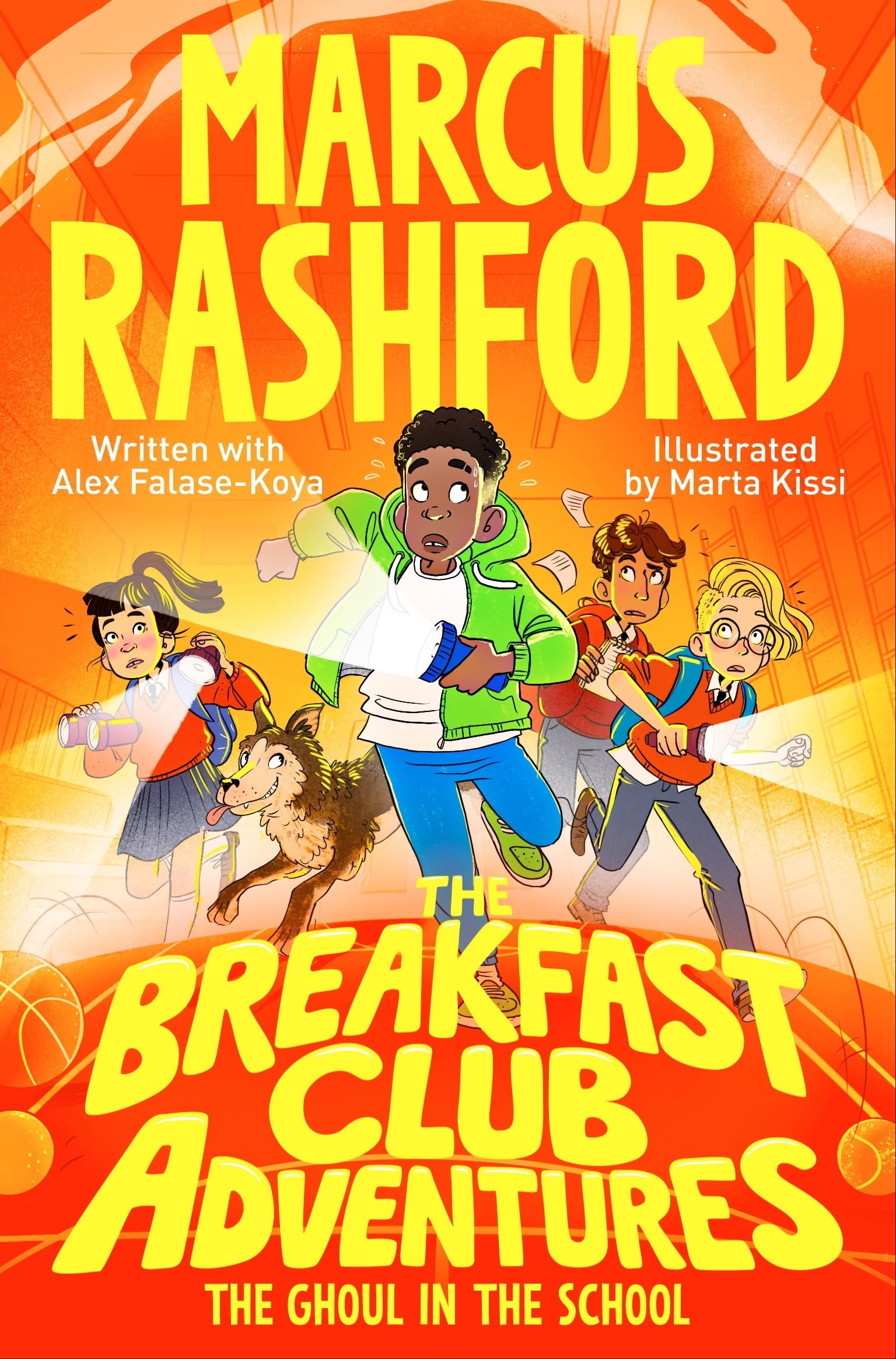Front cover of the book 'The Ghoul in the School (The Breakfast Club Adventures)' by Marcus Rashford.