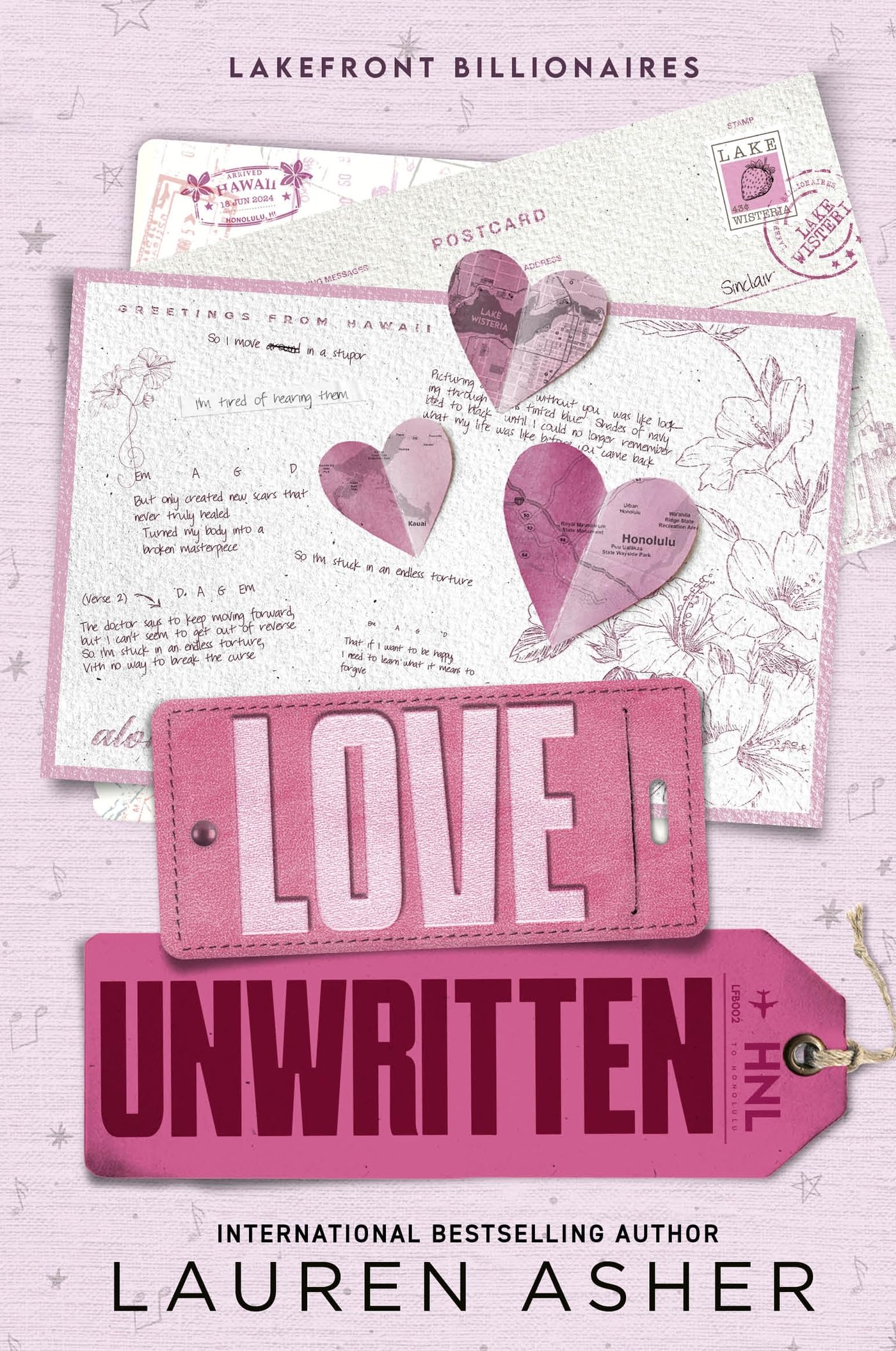 Front cover of the book 'Love unwritten' by Lauren Asher.