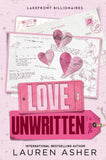Front cover of the book 'Love unwritten' by Lauren Asher.