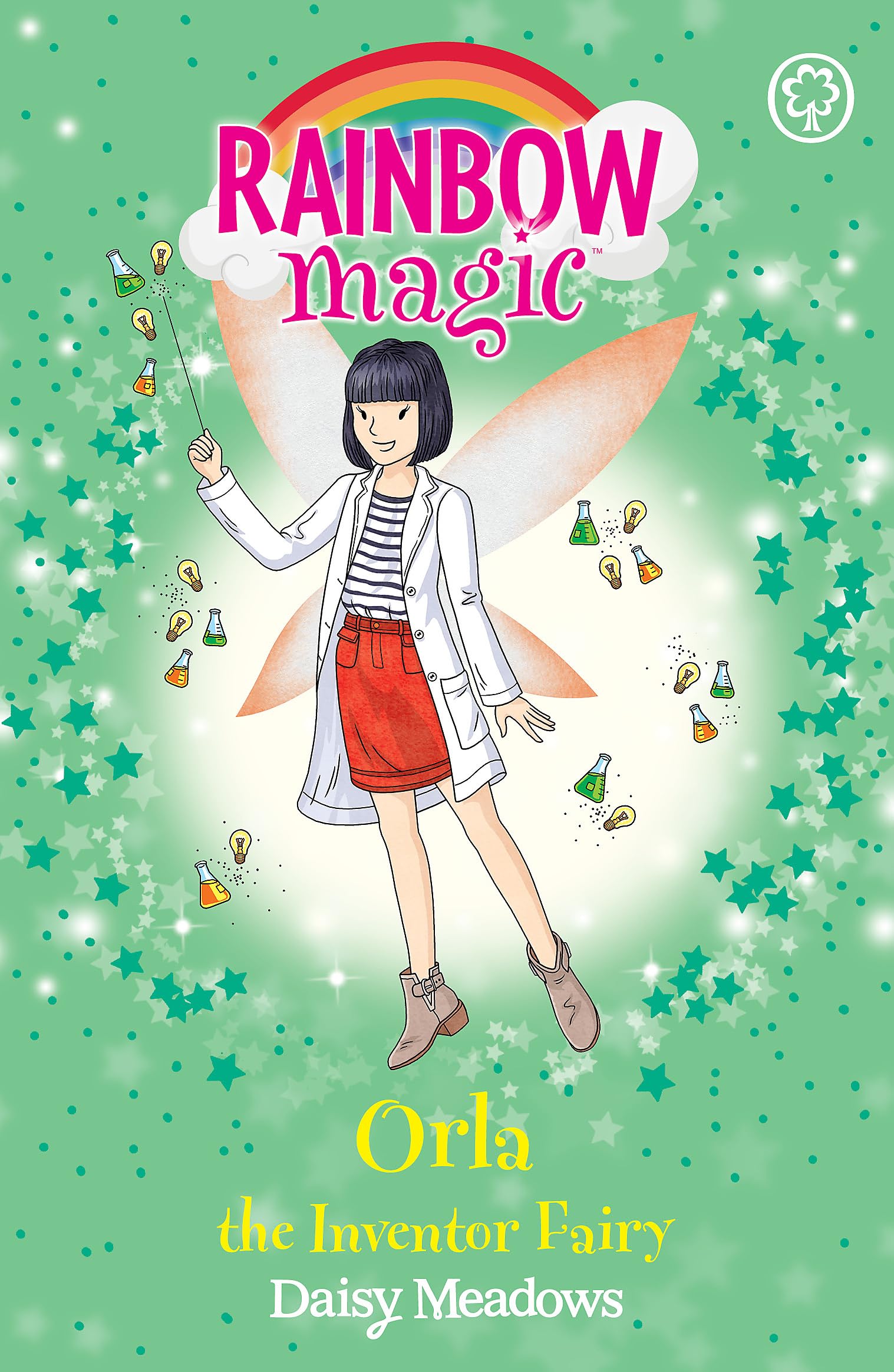 Front cover of the book 'Rainbow Magic: Orla The Inventor Fairy' by Meadows Daisy.