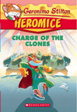 Front cover of the Paperback book 'Geronimo Stilton - Heromice#08 Charge Of The Clones GERONIMO STILTON' by Geronimo Stilton.