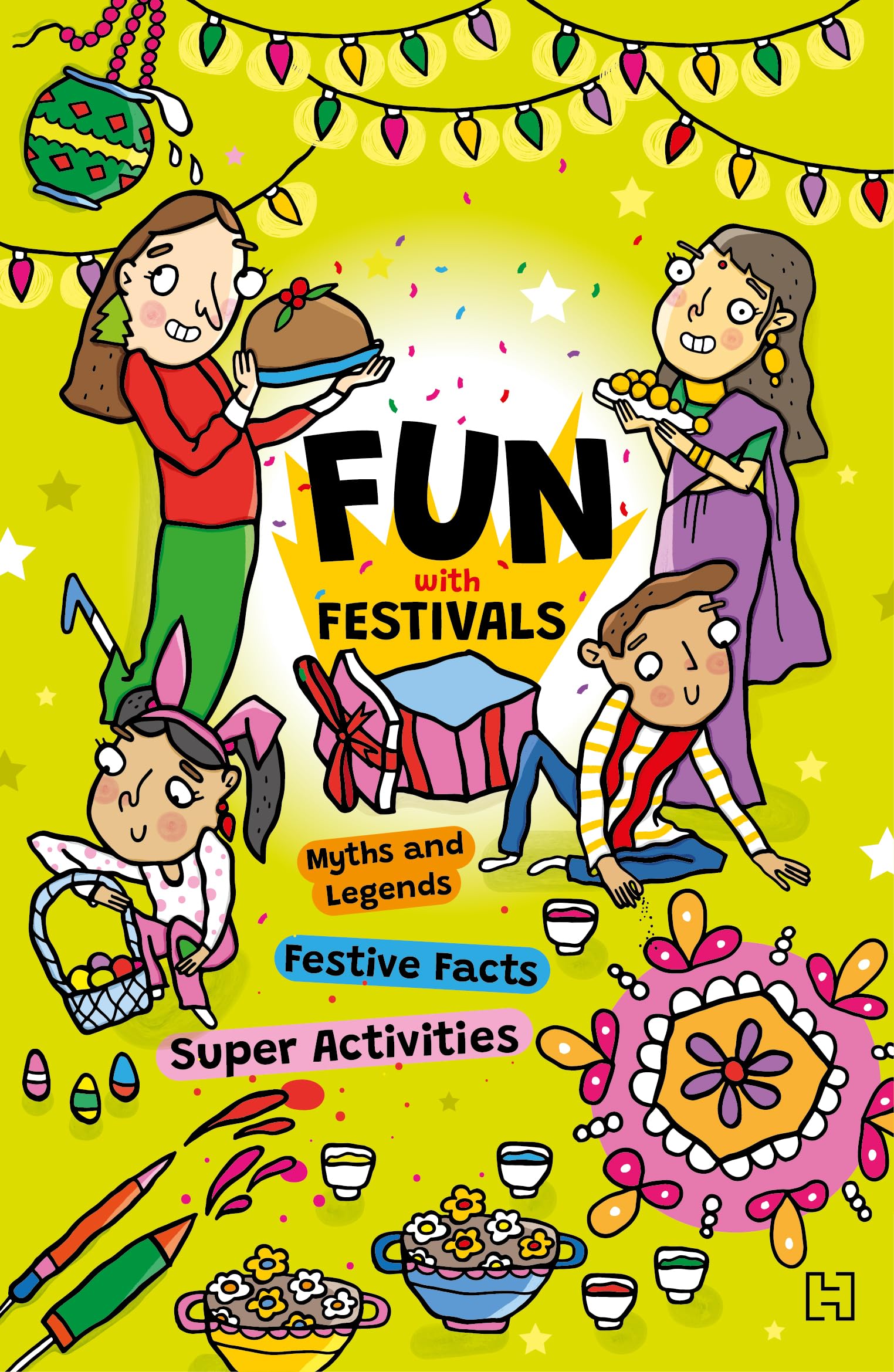 Front cover of the book 'Fun with Festivals' by Hachette India.