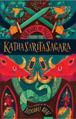 Front cover of the book 'Hachette India Childrens Books A Treasury of Tales from the Kathasaritasagara' by Jayashree Bhat.