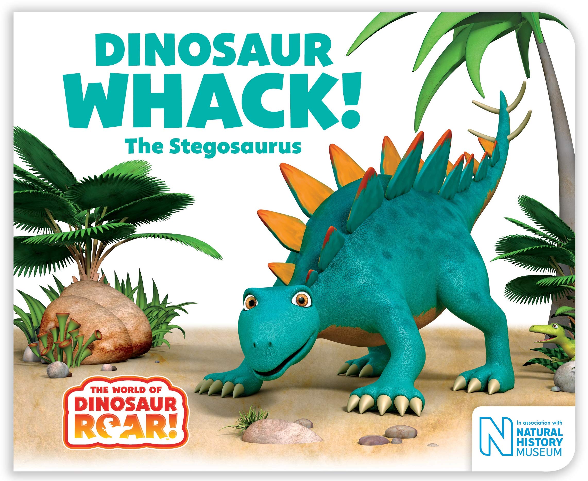 Front cover of the book 'Dinosaur Whack! The Stegosaurus (The World of Dinosaur Roar!)' by Macmillan Childrens Books.