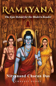 Front cover of the book 'RAMAYANA - The Epic Retold for the Modern Reader' by Nityanand Charan Das.