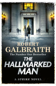 Front cover of the book 'The hallmarked man' by Robert Galbraith.