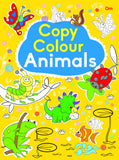 Front cover of the book 'Copy Colour Animals' by Om Books.