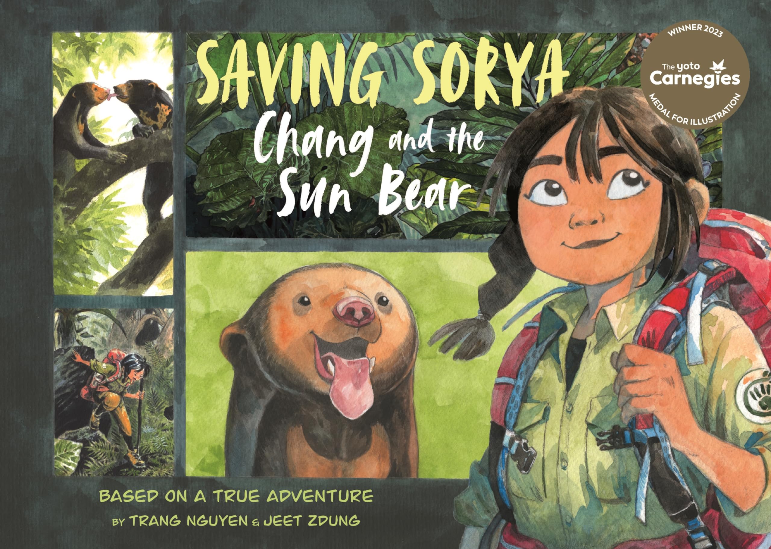Front cover of the book 'Macmillan Childrens Books Saving Sorya Chang and the Sun Bear.' by Trang Nguyen, Jeet Zdung.