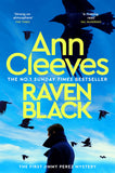 Front cover of the book 'Raven Black' by Ann Cleeves.