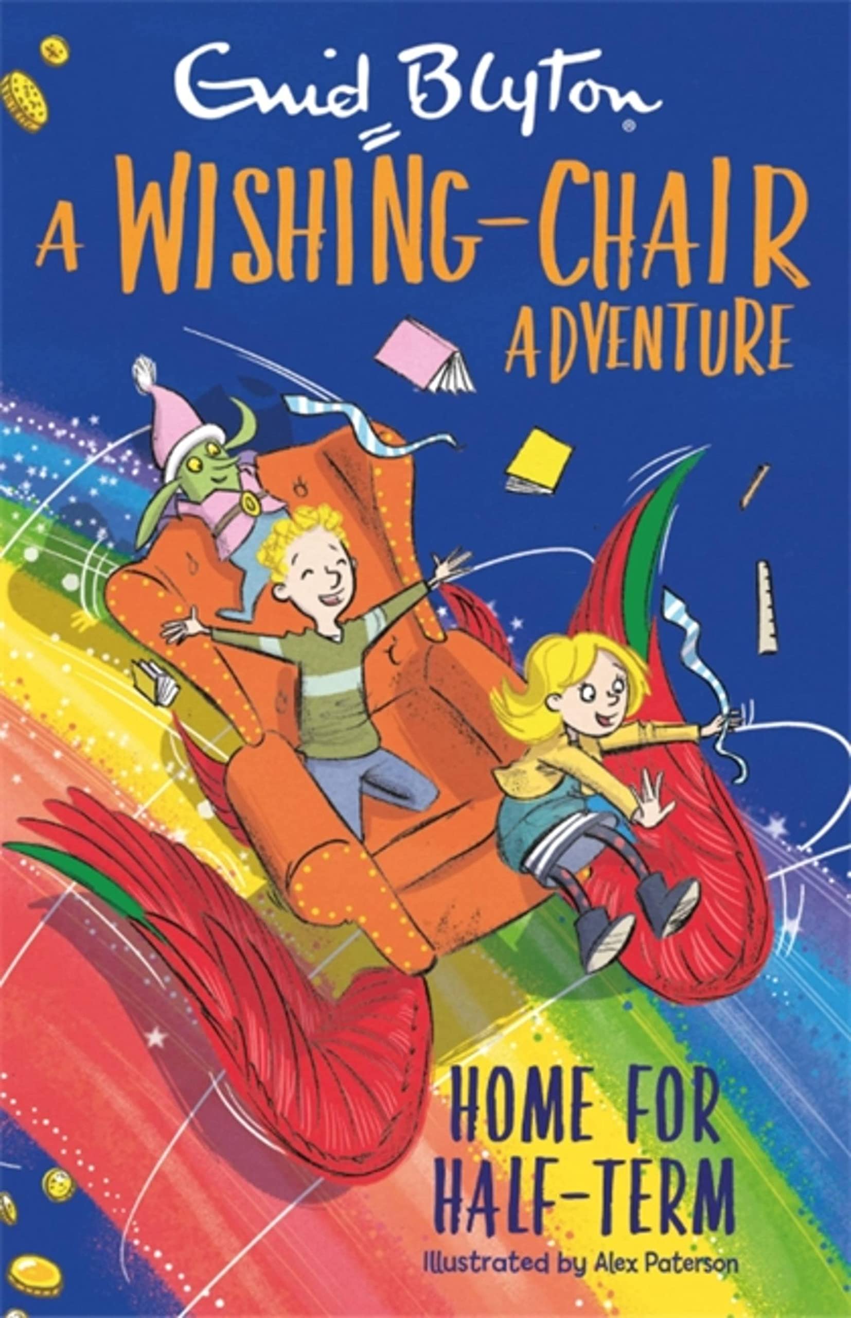 Front cover of the book 'A Wishing-Chair Adventure: Home for Half-Term: Colour Short Stories' by Enid Blyton.