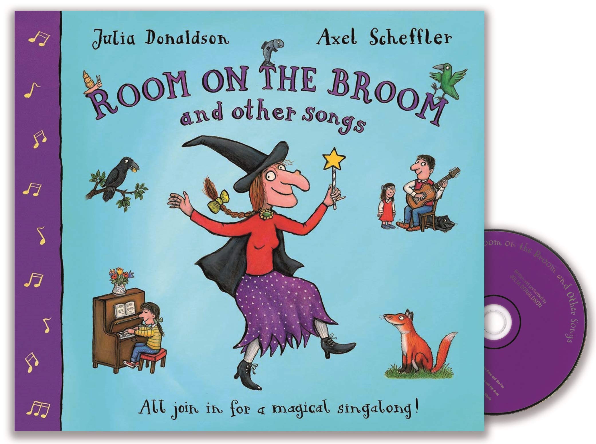 Front cover of the book 'Room On The Broom And Other Songs (book & Cd)' by Julia Donaldson.
