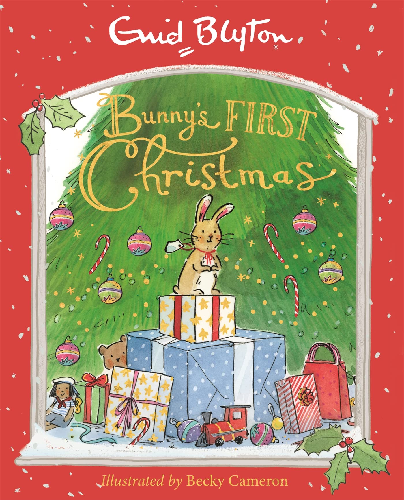 Front cover of the book 'Bunny's First Christmas' by Enid Blyton.