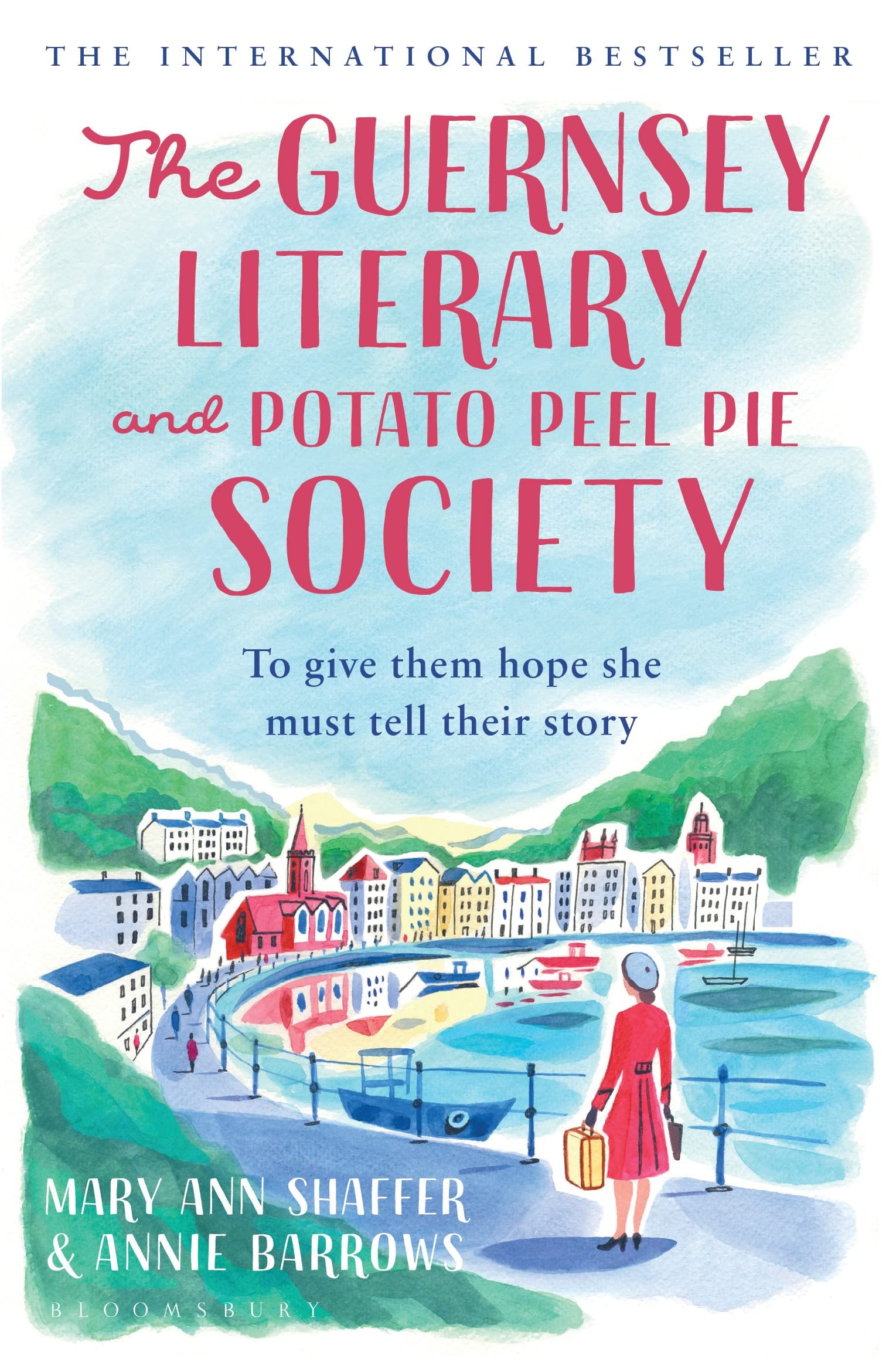 Front cover of the book 'The Guernsey Literary and Potato Peel Pie Society' by Annie Barrows & Mary Ann Shaffer.