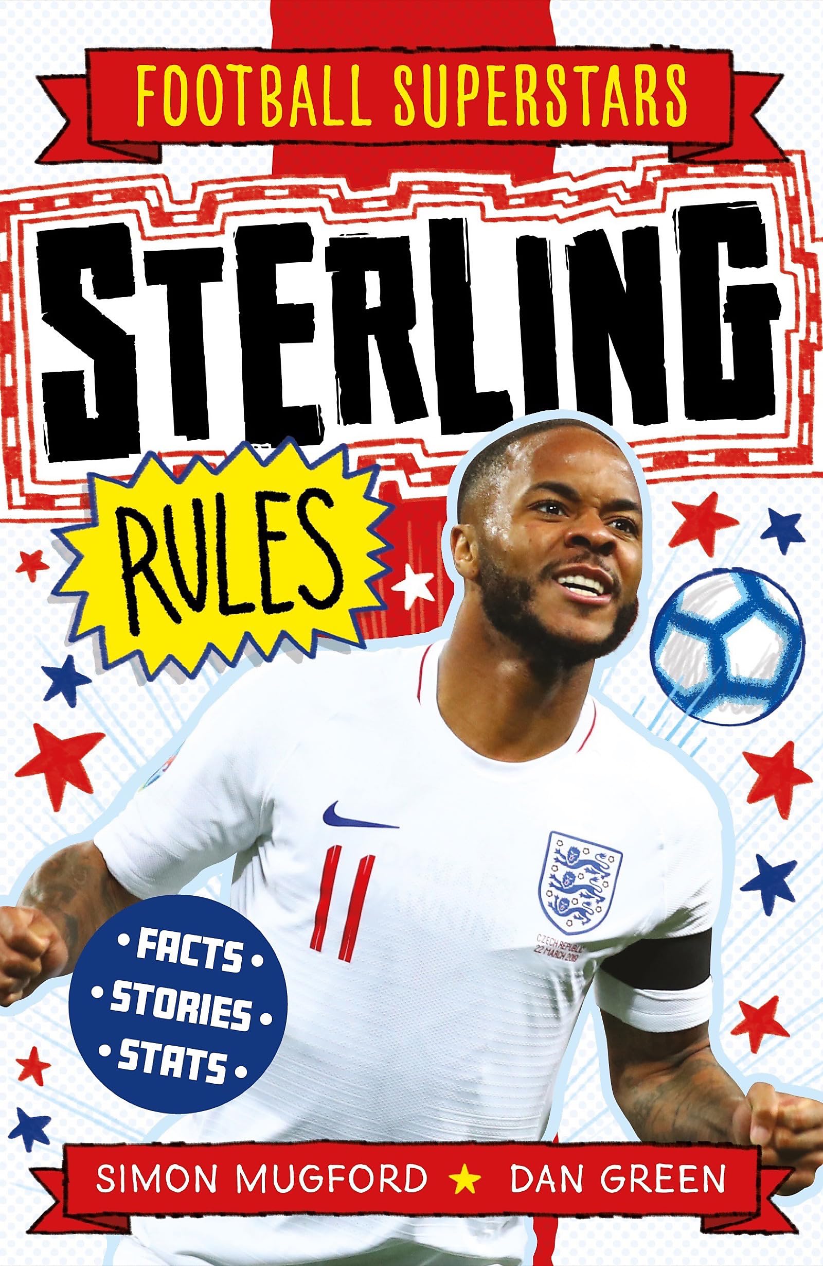 Front cover of the book 'Soccer Superstars: Sterling Rules' by Mugford, Simon.