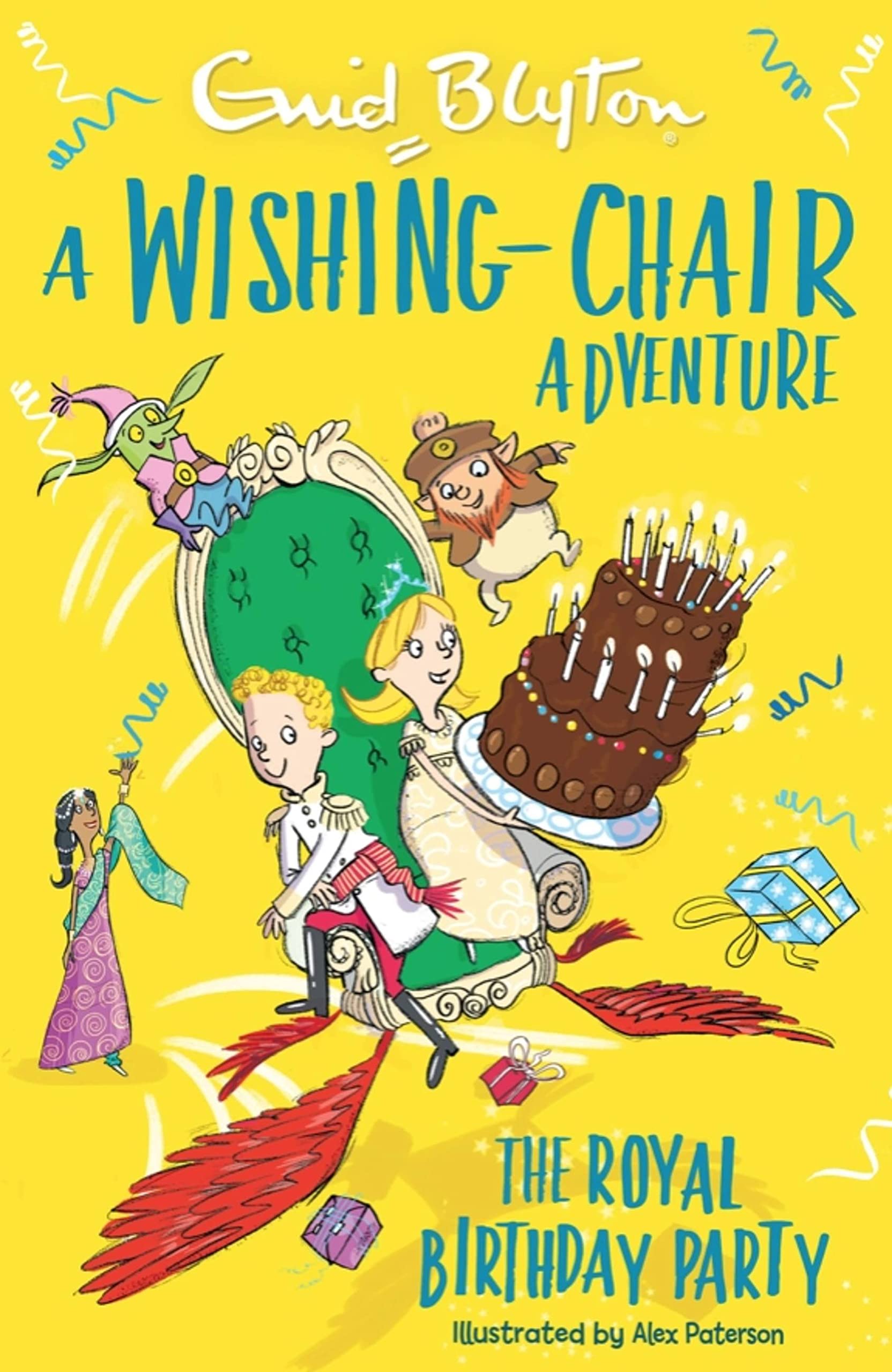 Front cover of the book 'A Wishing-Chair Adventure: The Royal Birthday Party: Colour Short Stories' by Enid Blyton.