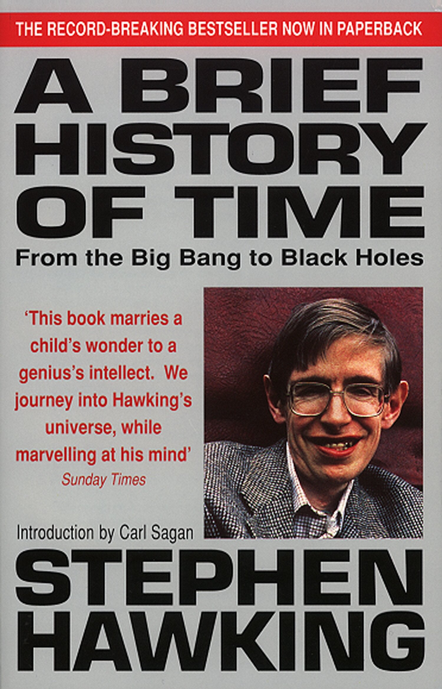 Front cover of the book 'A Brief History Of Time: From Big Bang To Black Holes' by Hawking, Stephen.