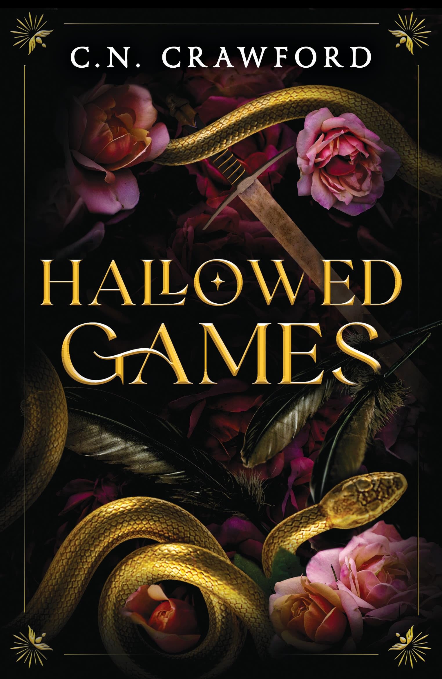 Front cover of the book 'Hallowed Games' by C.N. Crawford.