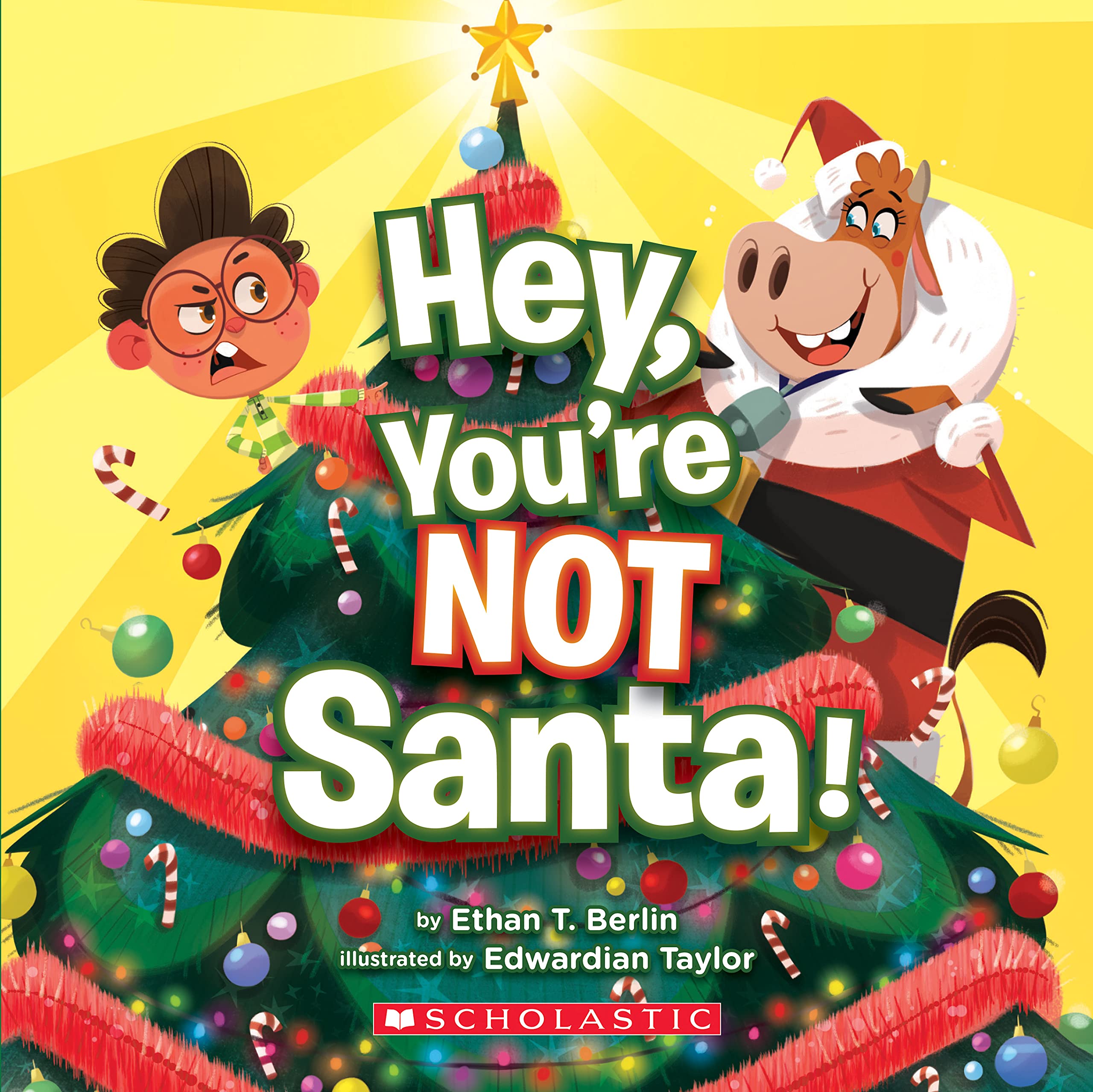 Front cover of the book 'Hey, You're Not Santa!' by Ethan T. Berlin.