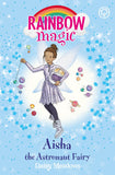 Front cover of the book 'Rainbow Magic: Aisha The Astronaut Fairy' by Meadows Daisy.