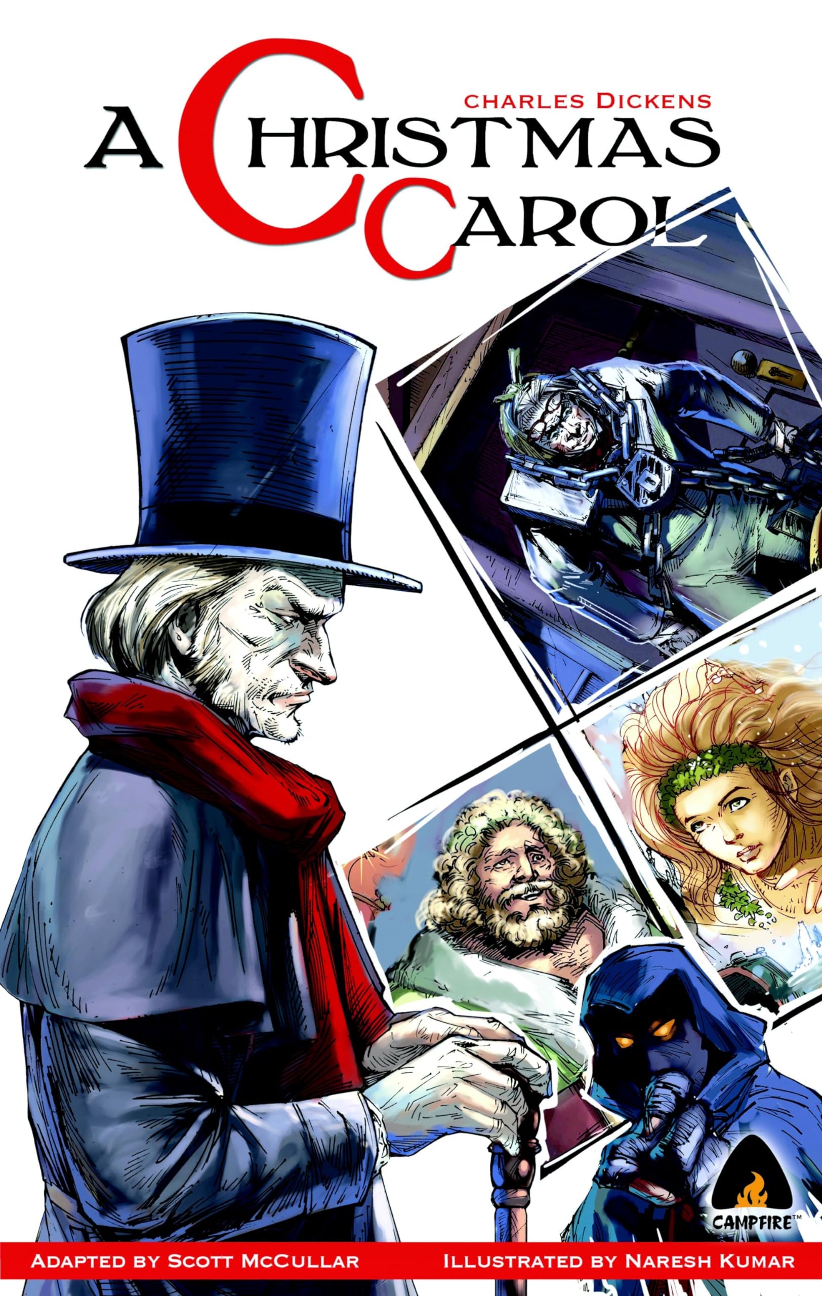 Front cover of the book 'A Christmas Carol: The Graphic Novel (Campfire Graphic Novels)' by Charles Dickens.