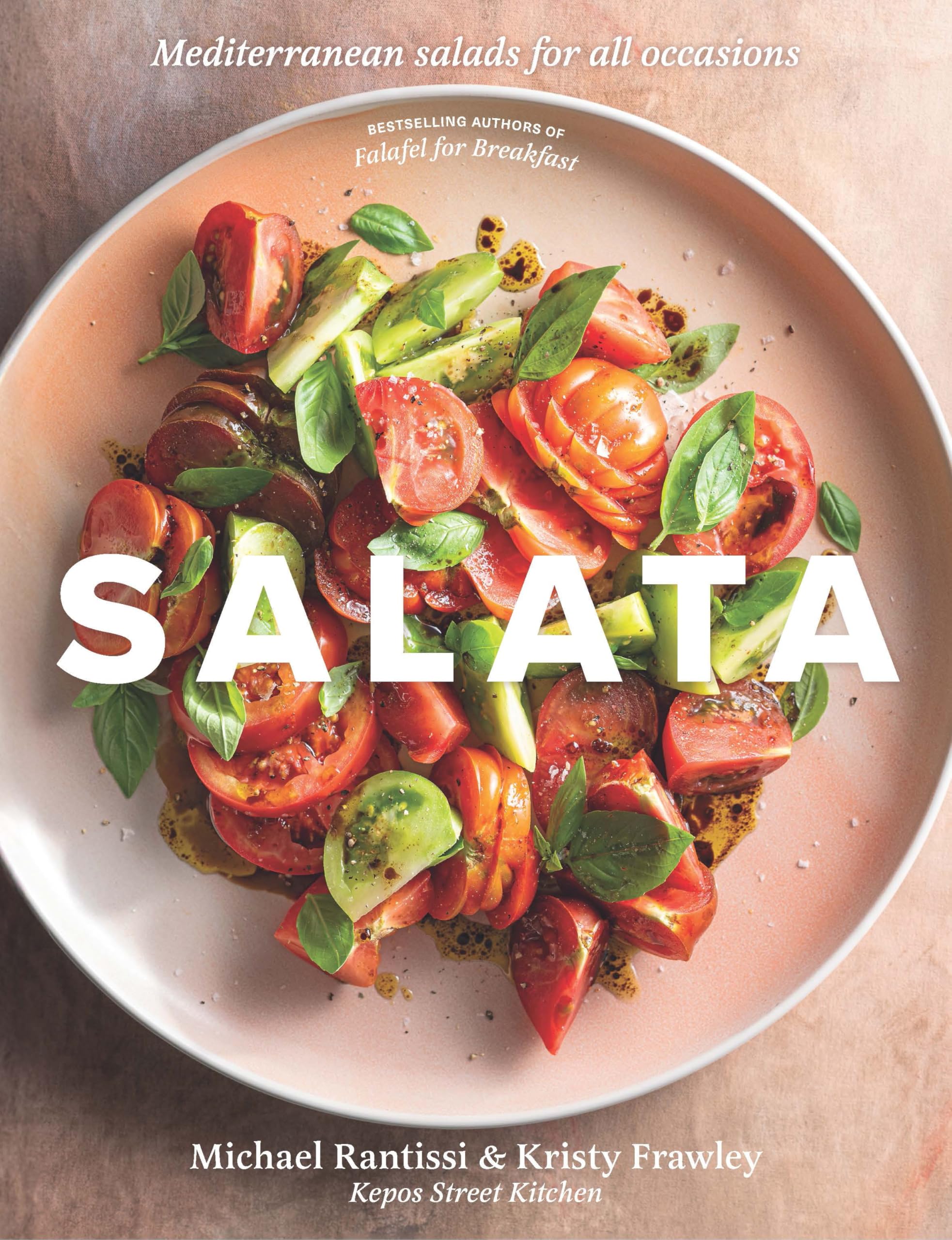 Front cover of the book 'Salata: Mediterranean salads for all occasions' by Michael Rantissi and Kristy Frawley.
