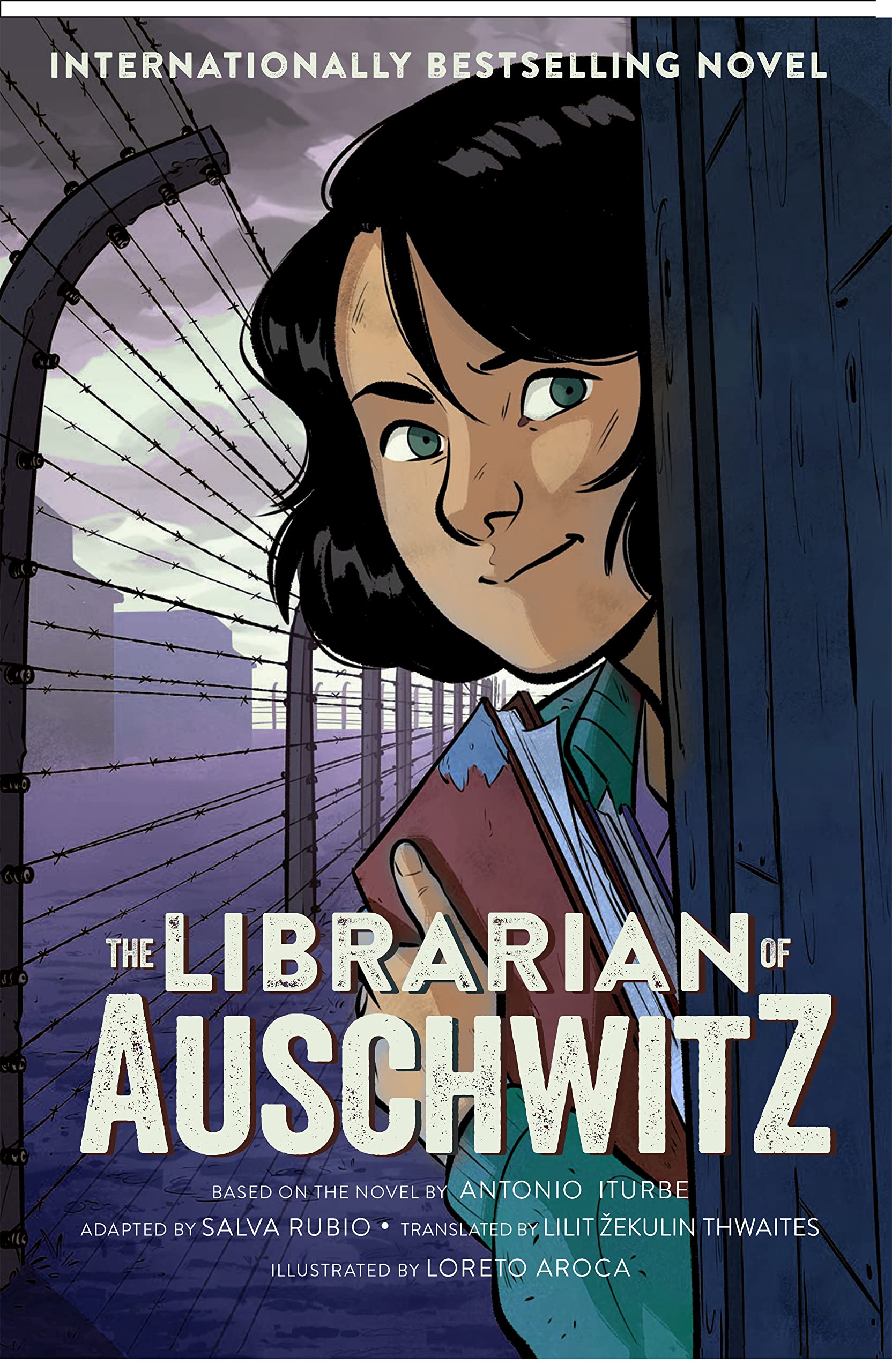 Front cover of the book 'The Librarian of Auschwitz: The Graphic Novel' by Antonio Iturbe.
