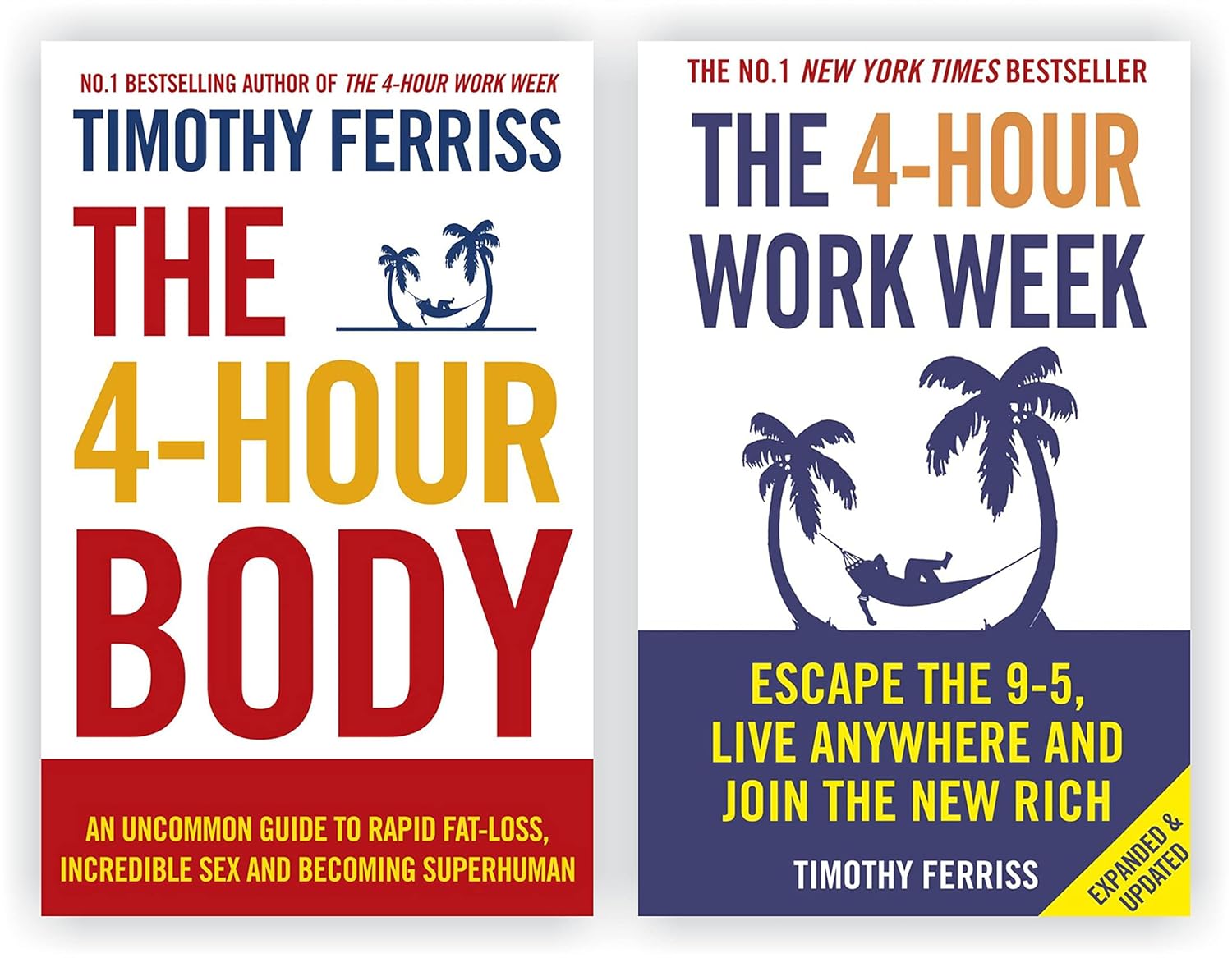 Timothy Ferriss 2 Books Collection Set [The 4-Hour Work Week and The 4-Hour Body] NYBooksHub