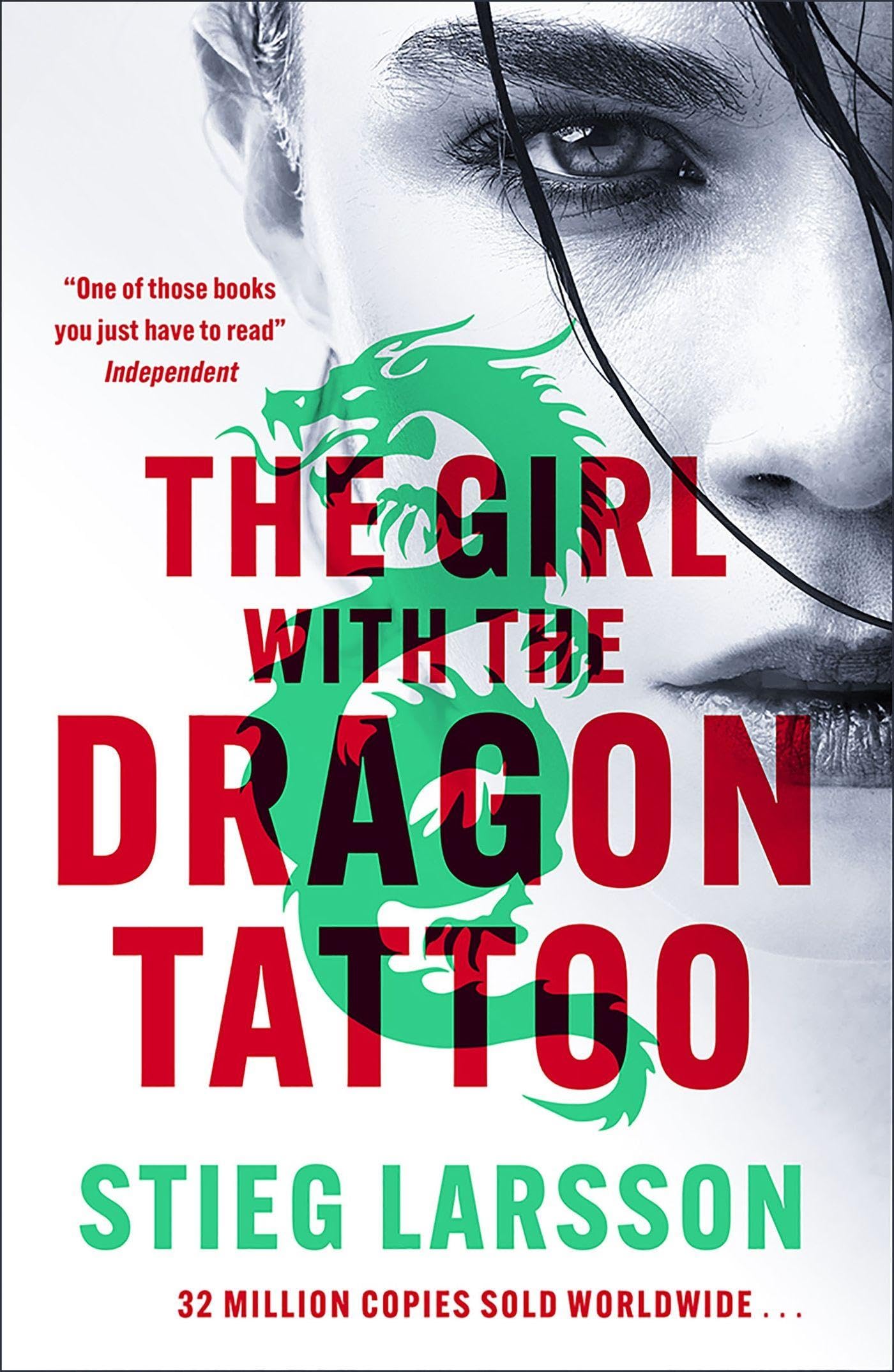 Front cover of the book 'The Girl with the Dragon Tattoo: The genre-defining thriller that introduced the world to Lisbeth Salander (Millennium)' by Stieg Larsson.