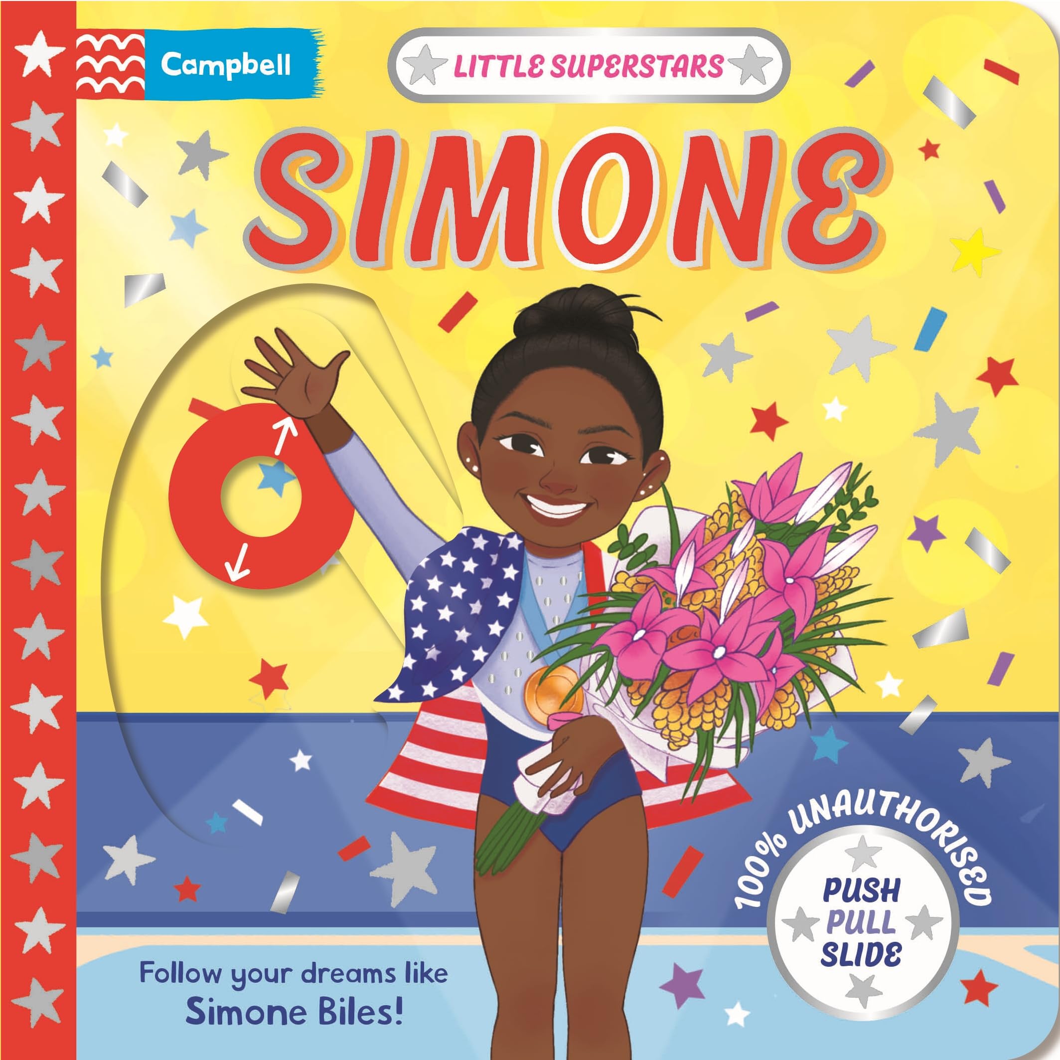 Front cover of the book 'Little Superstars: Simone' by Campbell Books.