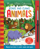 Front cover of the book 'Roars and Claws - Animals (Magic Water Colouring)' by Jenny Copper.