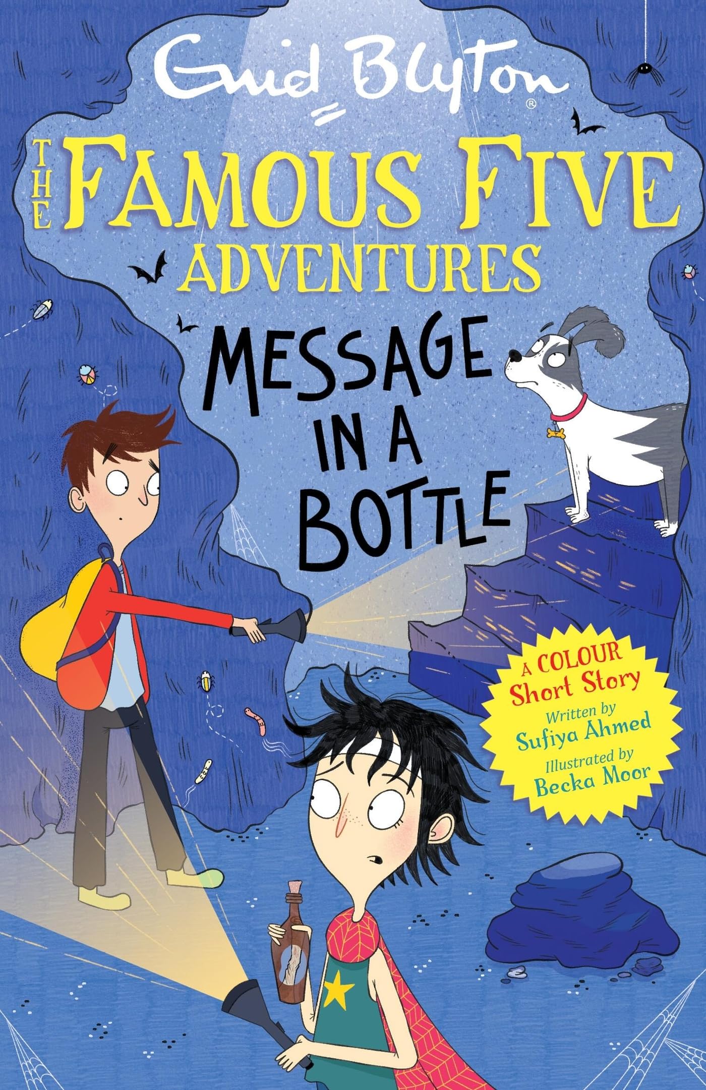 Front cover of the book 'Famous Five Colour Short Stories: Message in a Bottle' by Blyton, Enid.