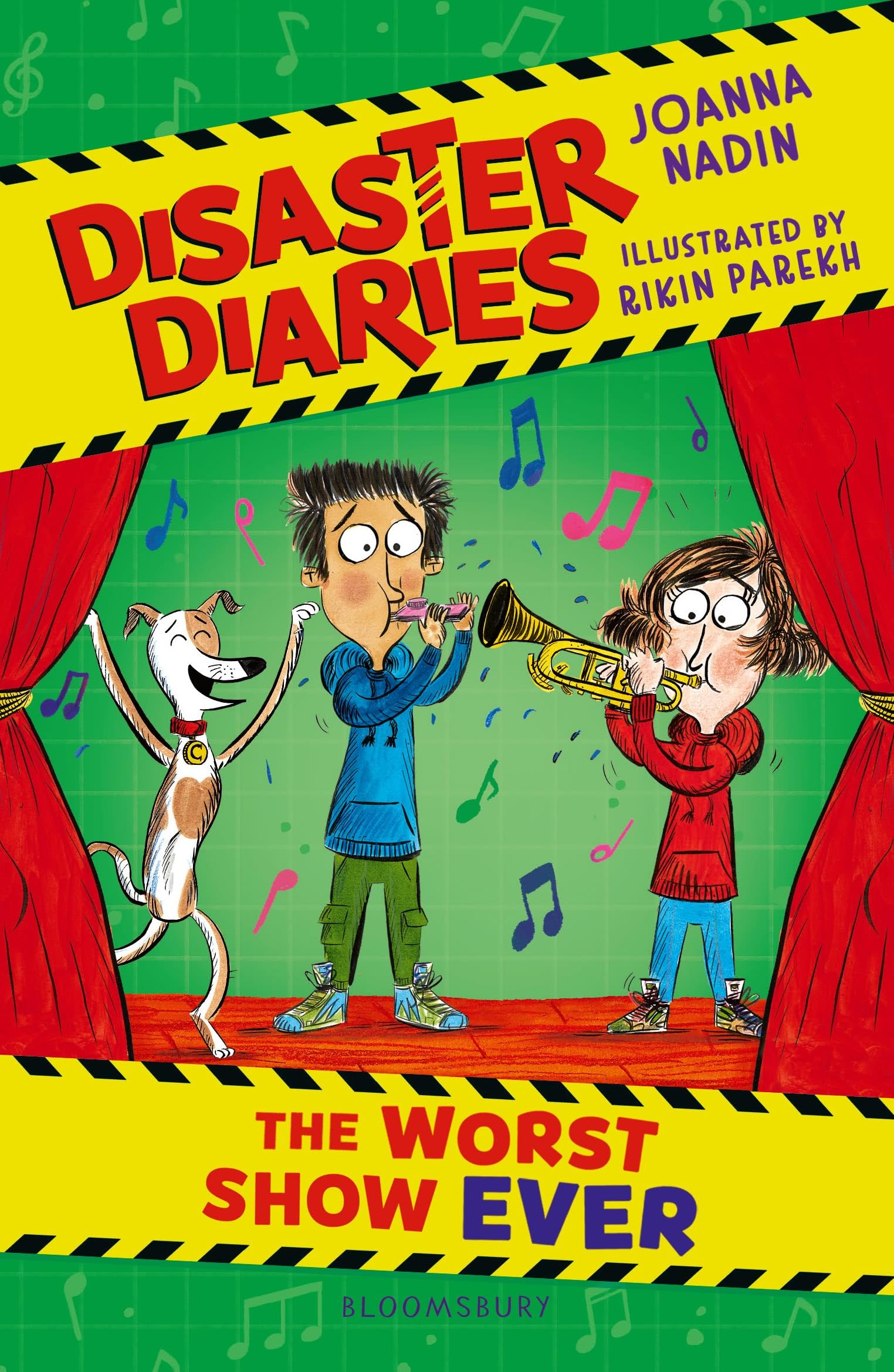Front cover of the book 'Bloomsbury Childrens Books Bloomsbury Disaster Diaries The Worst Show Ever The hilarious new series from the creators of' by Joanna  Nadin.