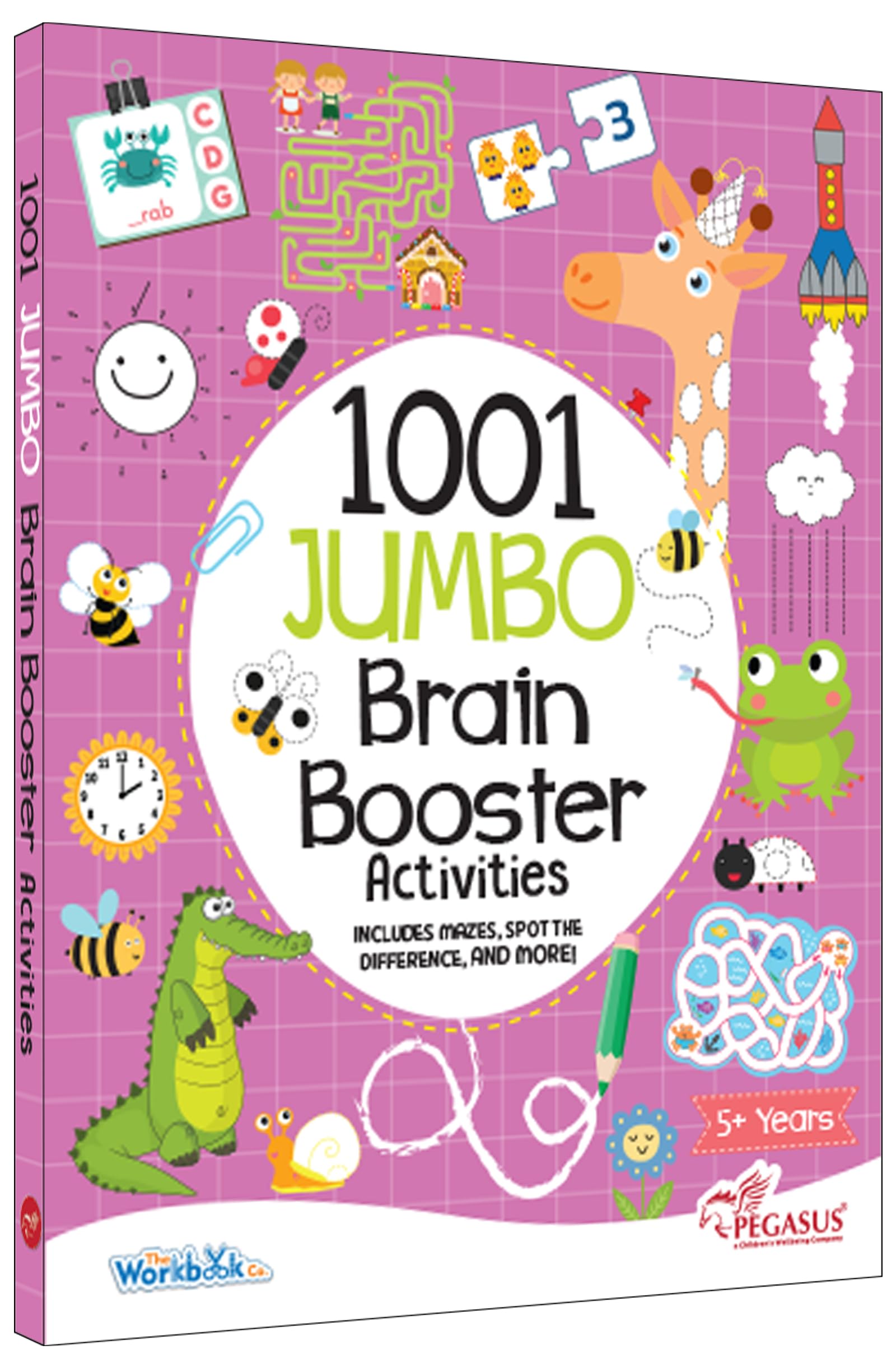 Front cover of the book '1001 Jumbo Brain Booster Activities for 5 to 8 Years Old Kids | Enhance the Child Mind with Cognitive Excellence with In' by Pegasus.