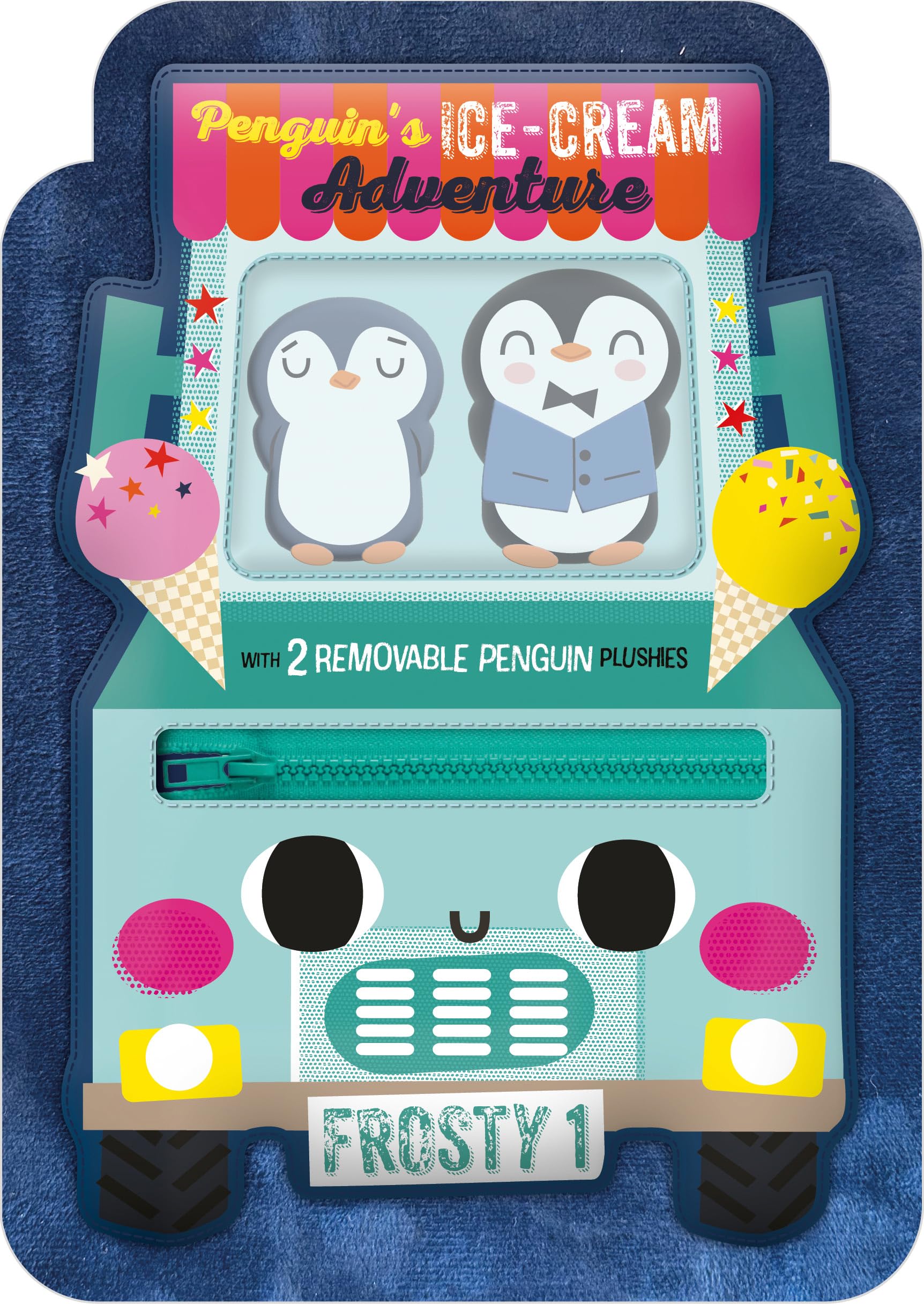 Front cover of the book 'Penguin's Ice-Cream Adventure' by Alexander Cox.