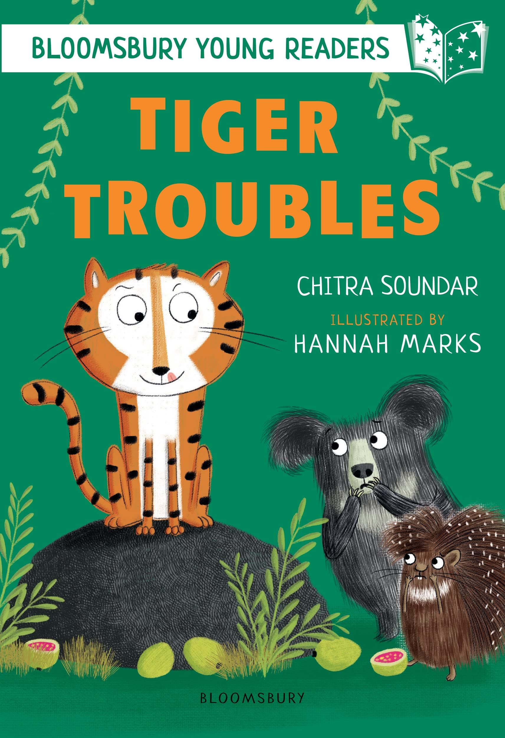 Front cover of the book 'Bloomsbury Young Reader Tiger Troubles' by Chitra Soundar.