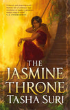 Front cover of the book 'The Jasmine Throne' by Tasha Suri.