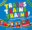 Front cover of the book 'Trains Trains Trains!: Find Your Favourite (50 Vehicles to Follow and Count, 1)' by Donna David.