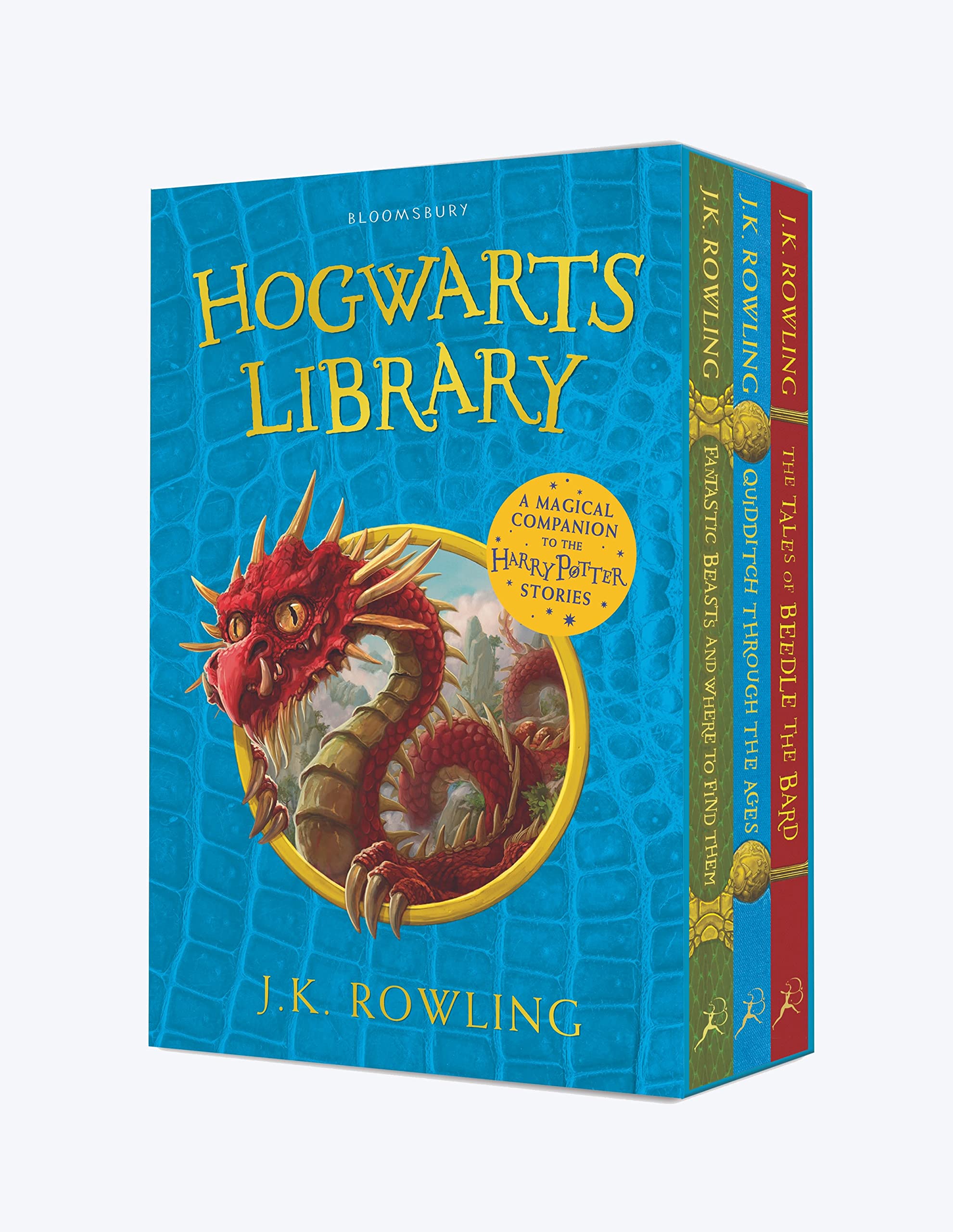 Front cover of the book 'The Hogwarts Library Box Set: by J.K. Rowling' by J K Rowling.