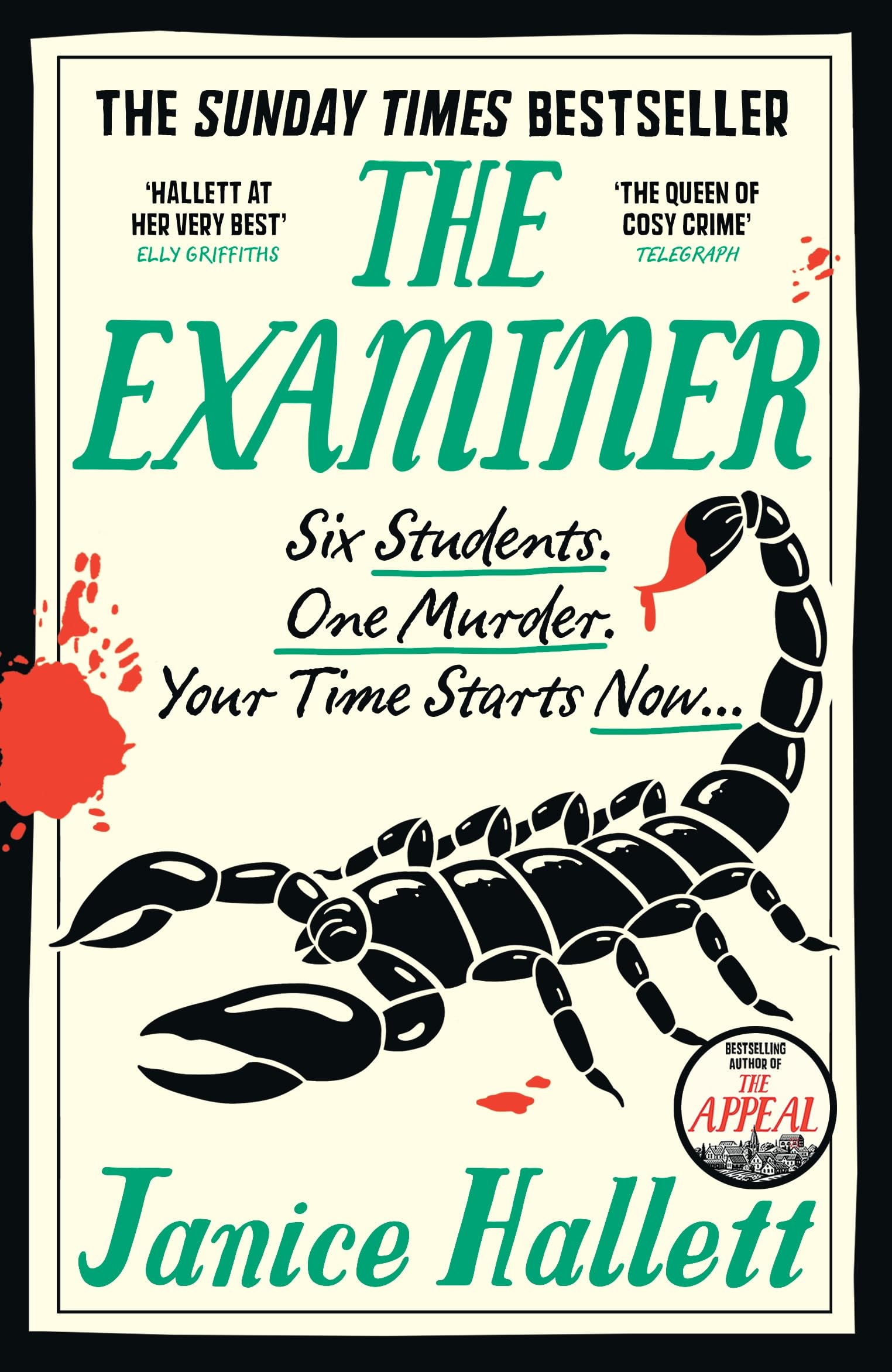 Front cover of the book 'The examiner' by Janice Hallett.