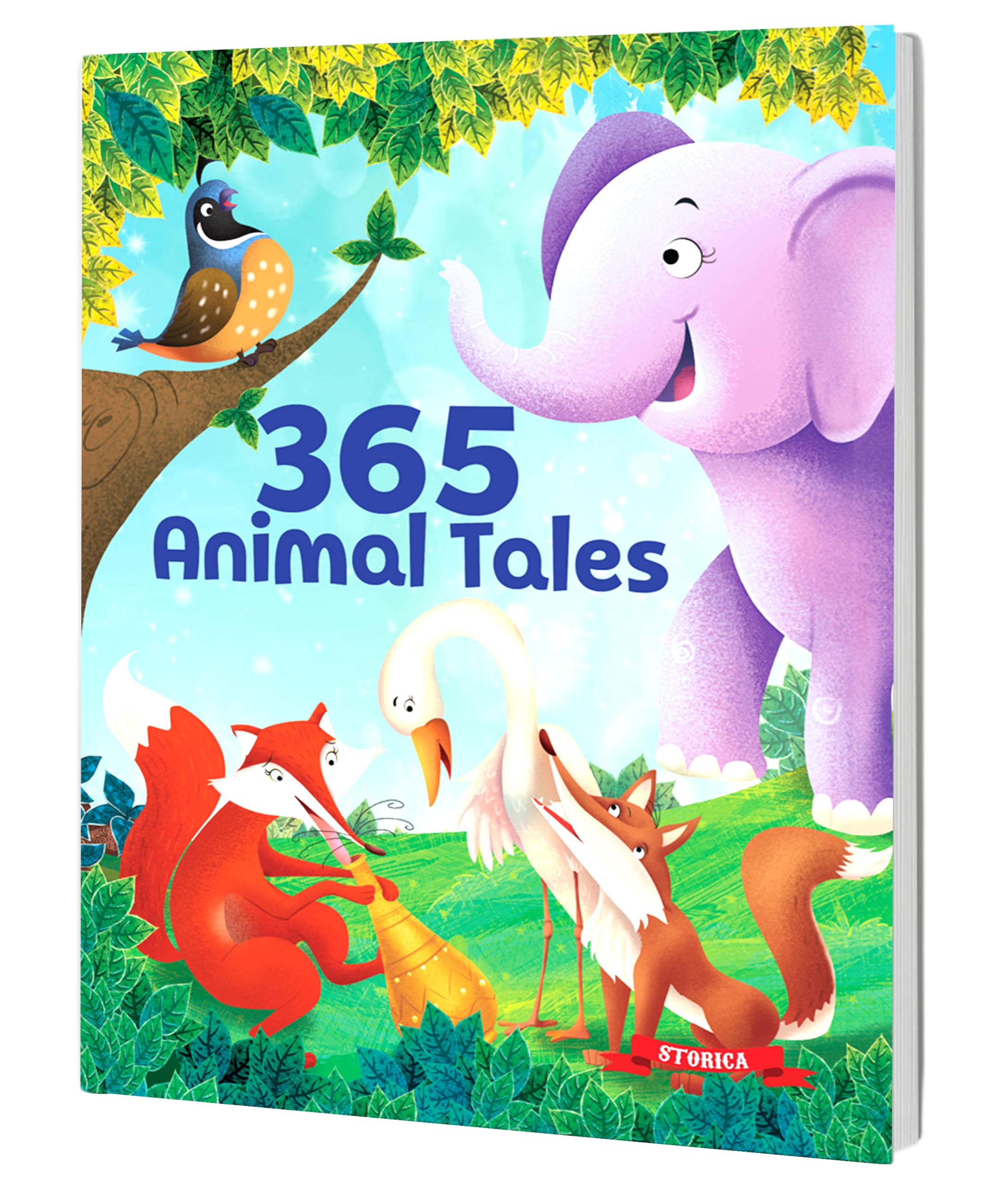 Front cover of the book '365 Animal Tales' by Pegasus.