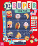 Front cover of the book 'Make Believe Ideas 10 Super Snacks.' by Cara Jenkins.