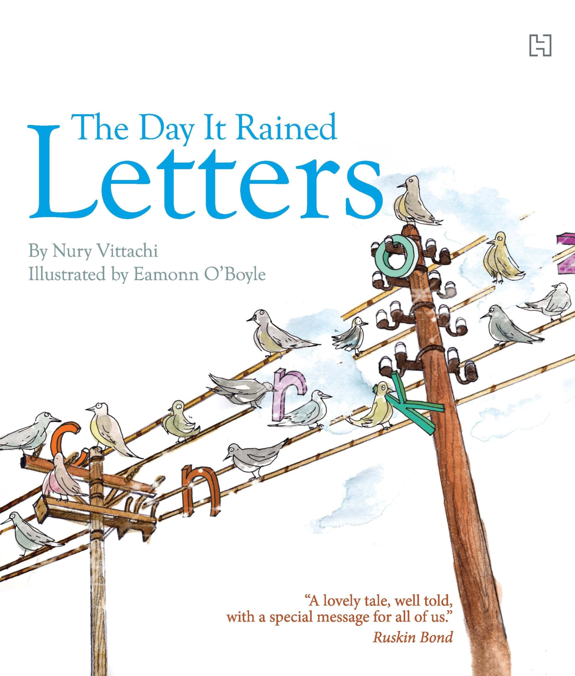 Front cover of the book 'The Day It Rained Letters' by Vittachi, Nury; Illustrated by O'boyle, Eamonn.