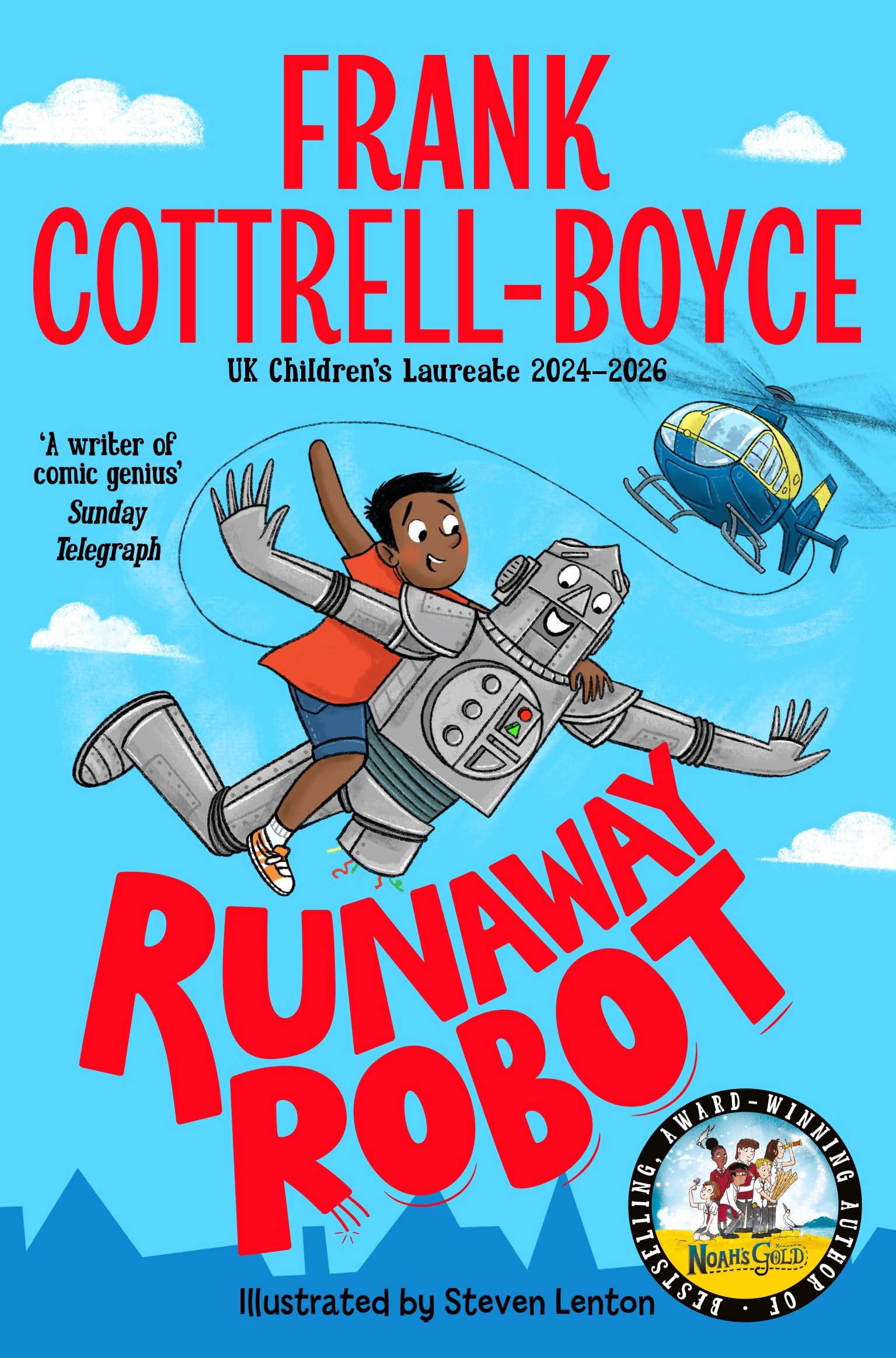 Front cover of the book 'Runaway Robot' by Frank Cottrell-Boyce, Steven Lenton.